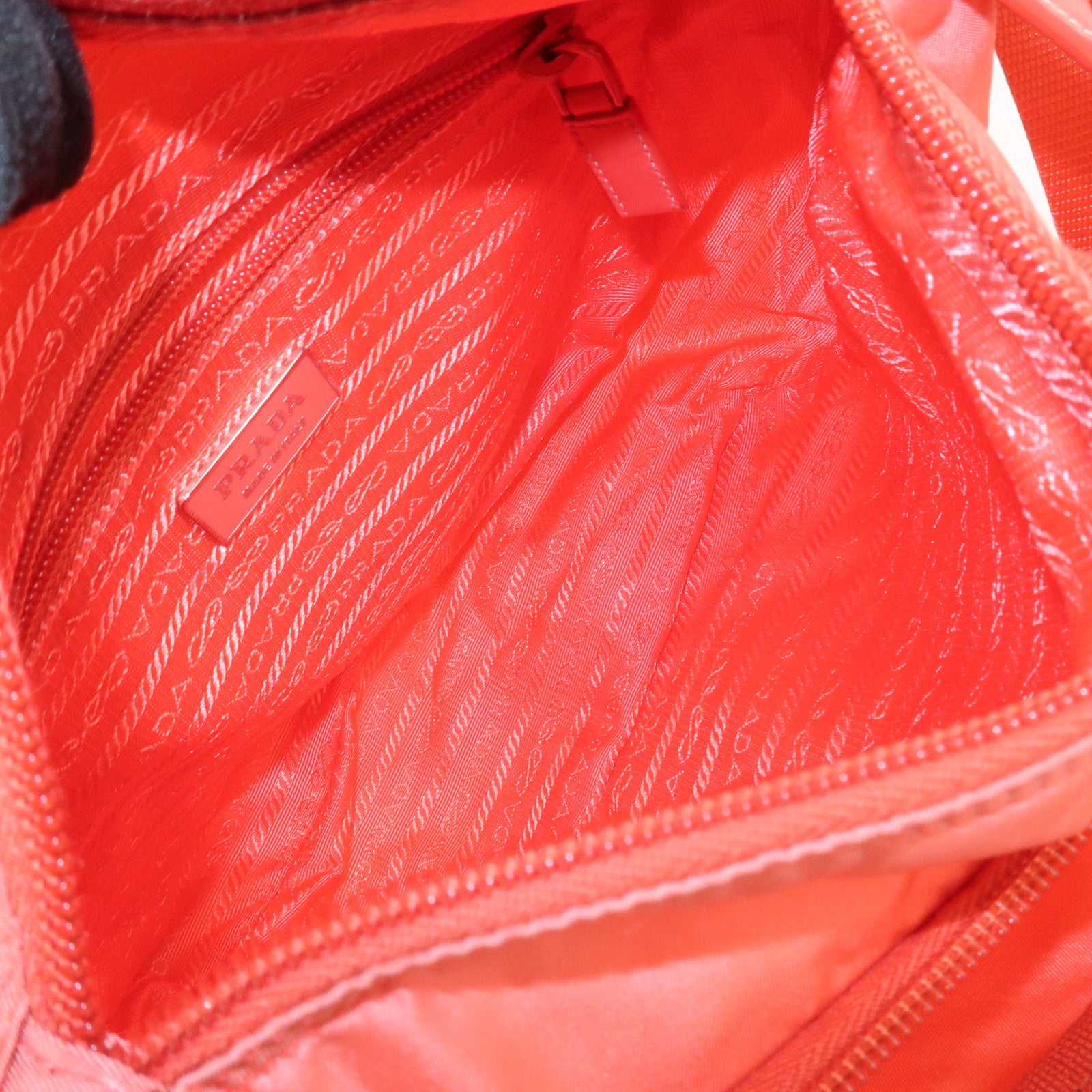 PRADA Triangle Logo Nylon Leather Shoulder Bag Crossbody Bag BT8994