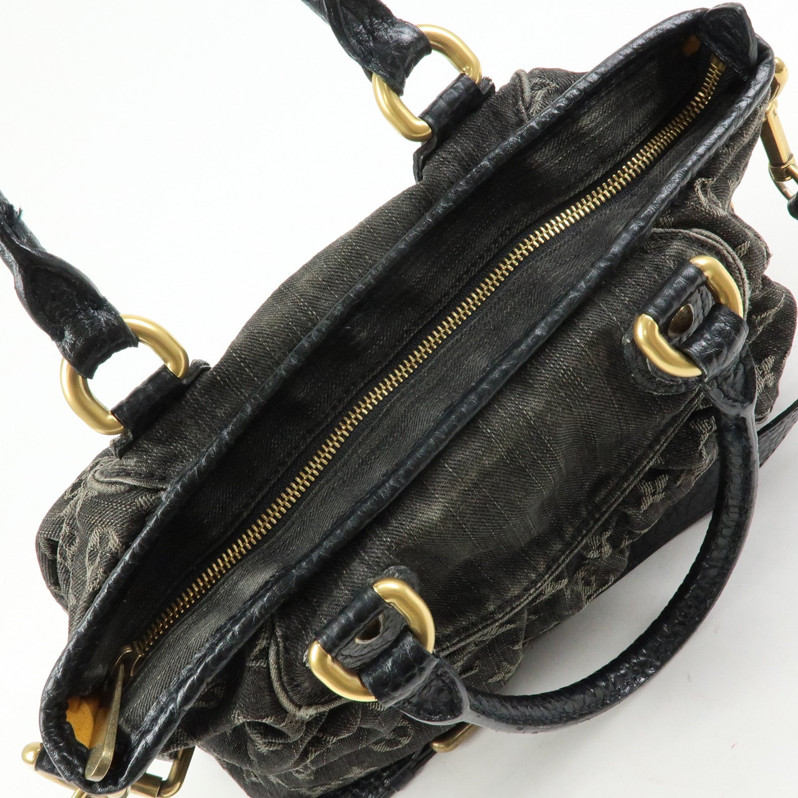 Louis Vuitton Monogram Denim Neo Cabby MM 2Way Bag Noir M95351