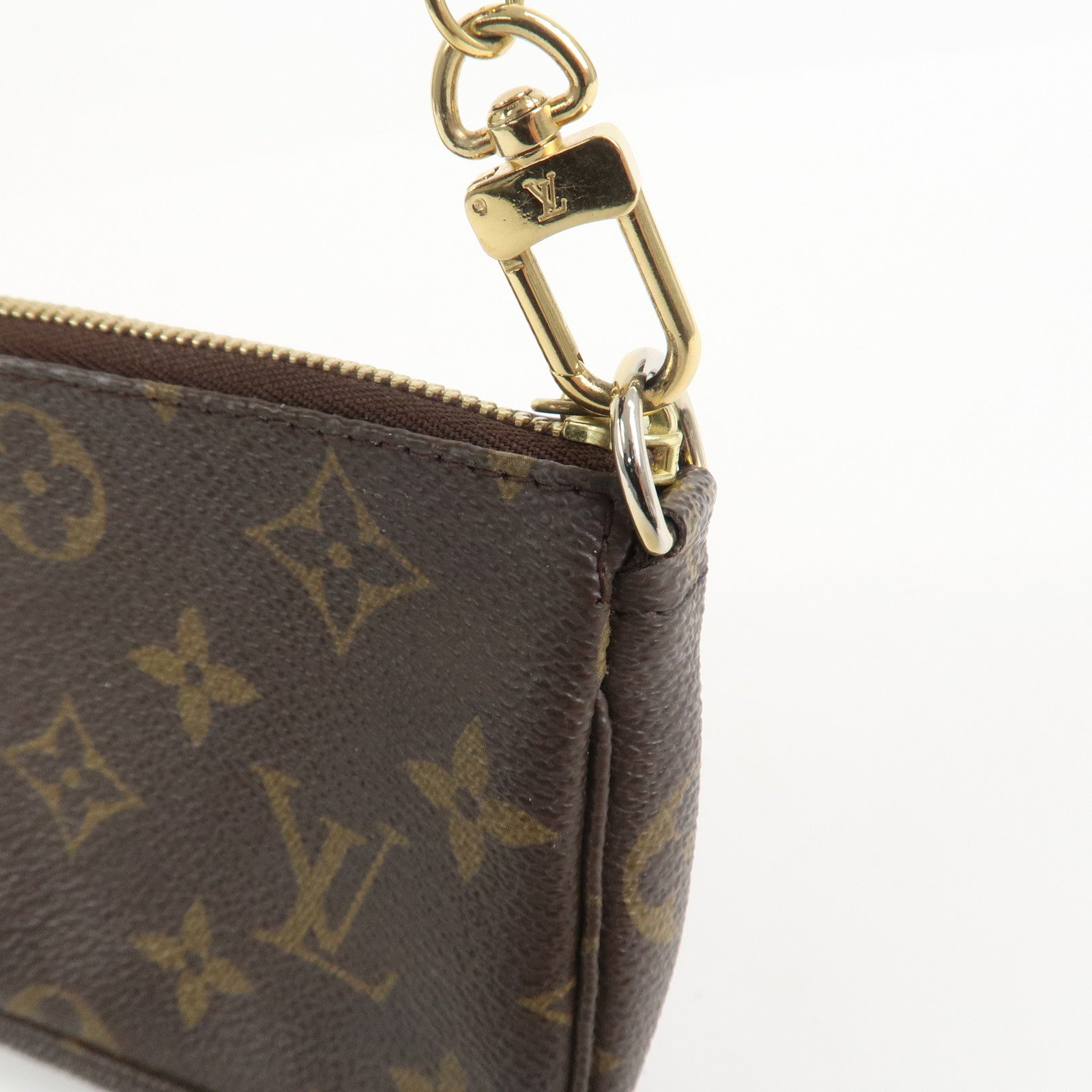Louis Vuitton Monogram Mini Pochette Accessoires Hand Bag M58009