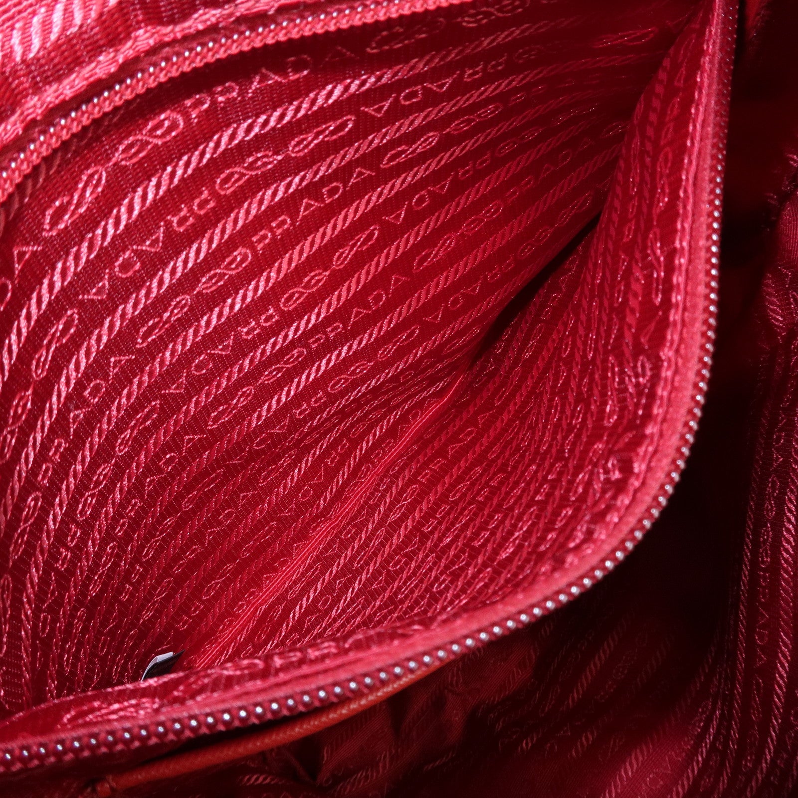 PRADA Triangle Logo Nylon Leather Backpack Ruck Sack Pink B6677 Used