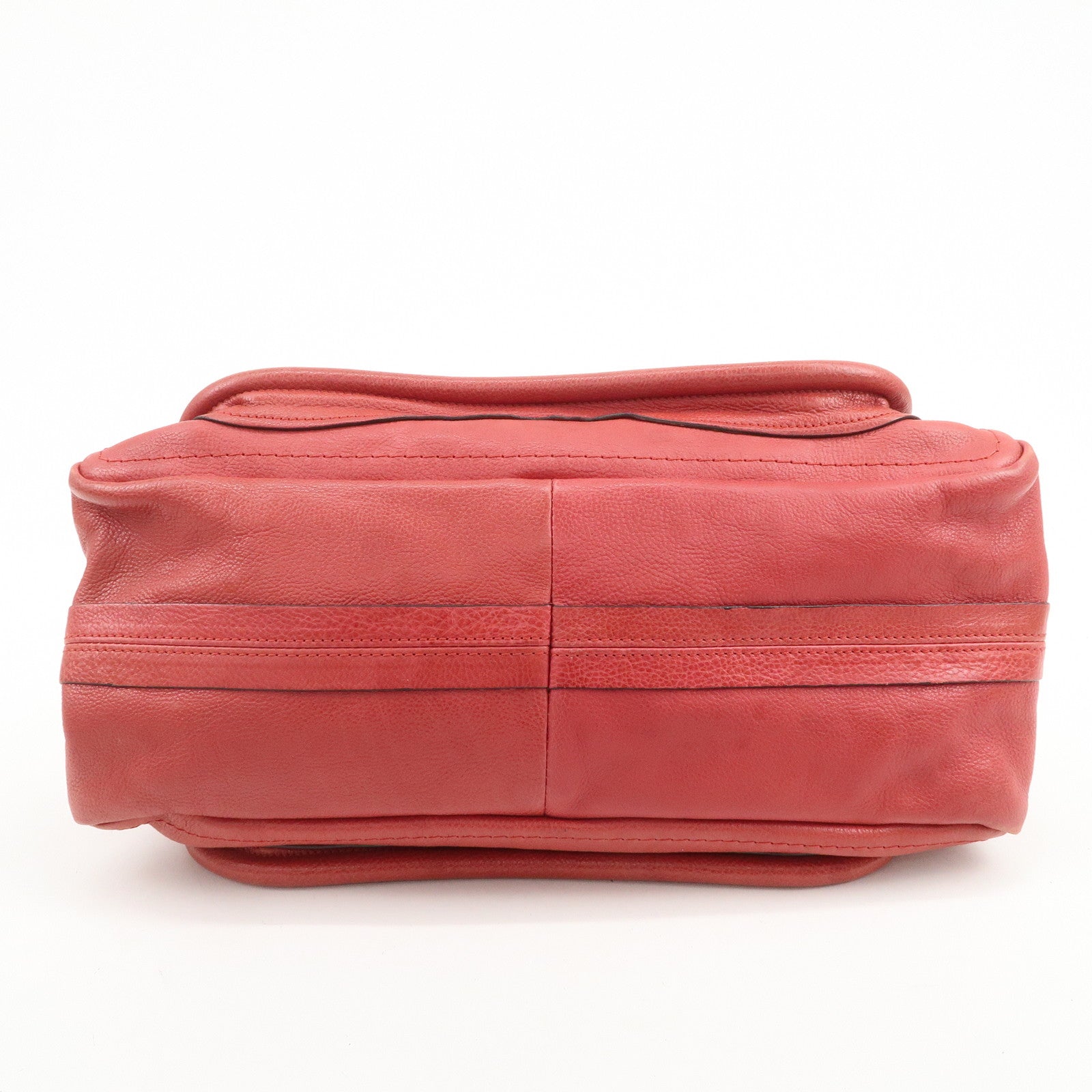 Chloe Paraty Leather 2Way Bag Shoulder Bag Hand Bag Red