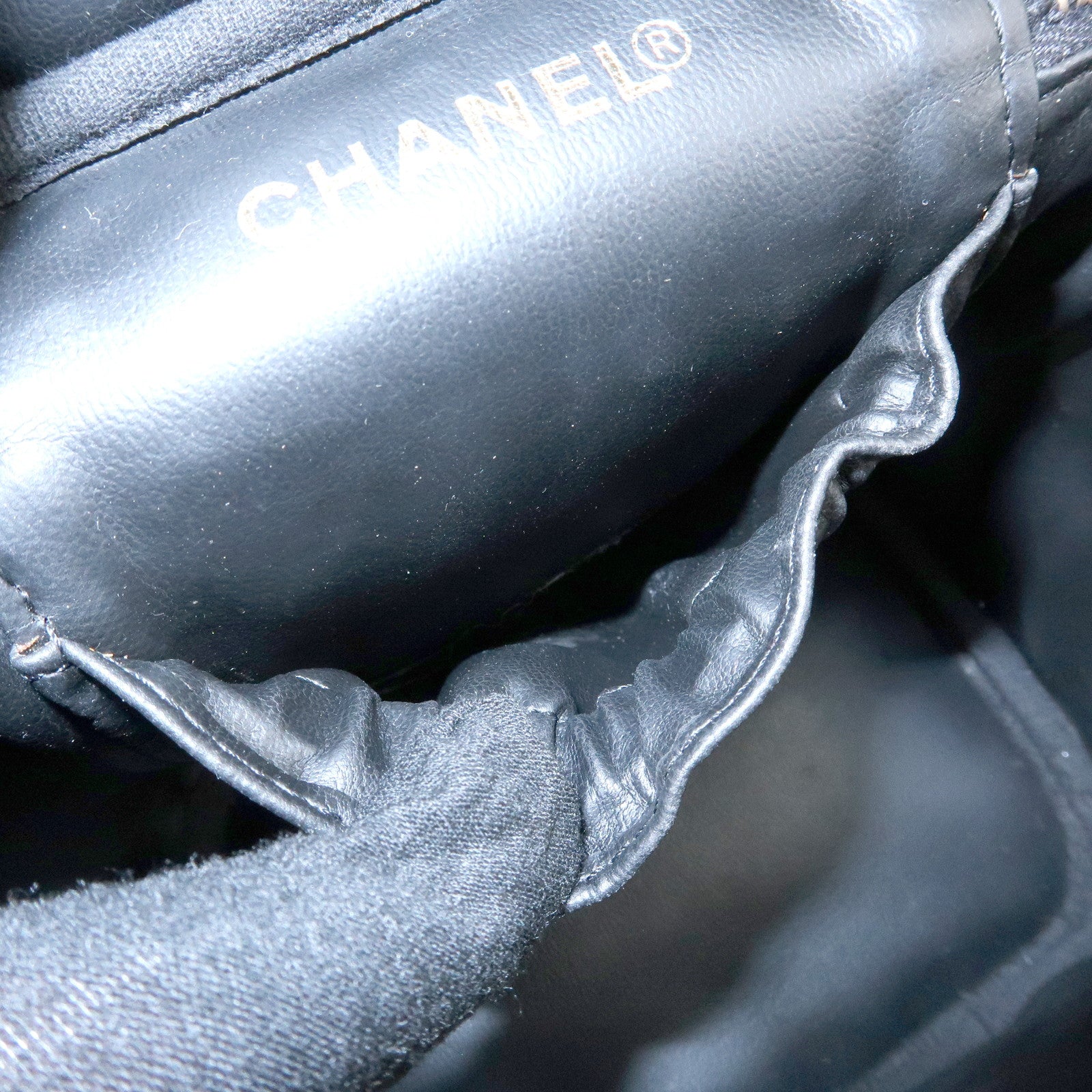 CHANEL COCO Mark Caviarskin Vanity Bag Hand Bag Black A01998