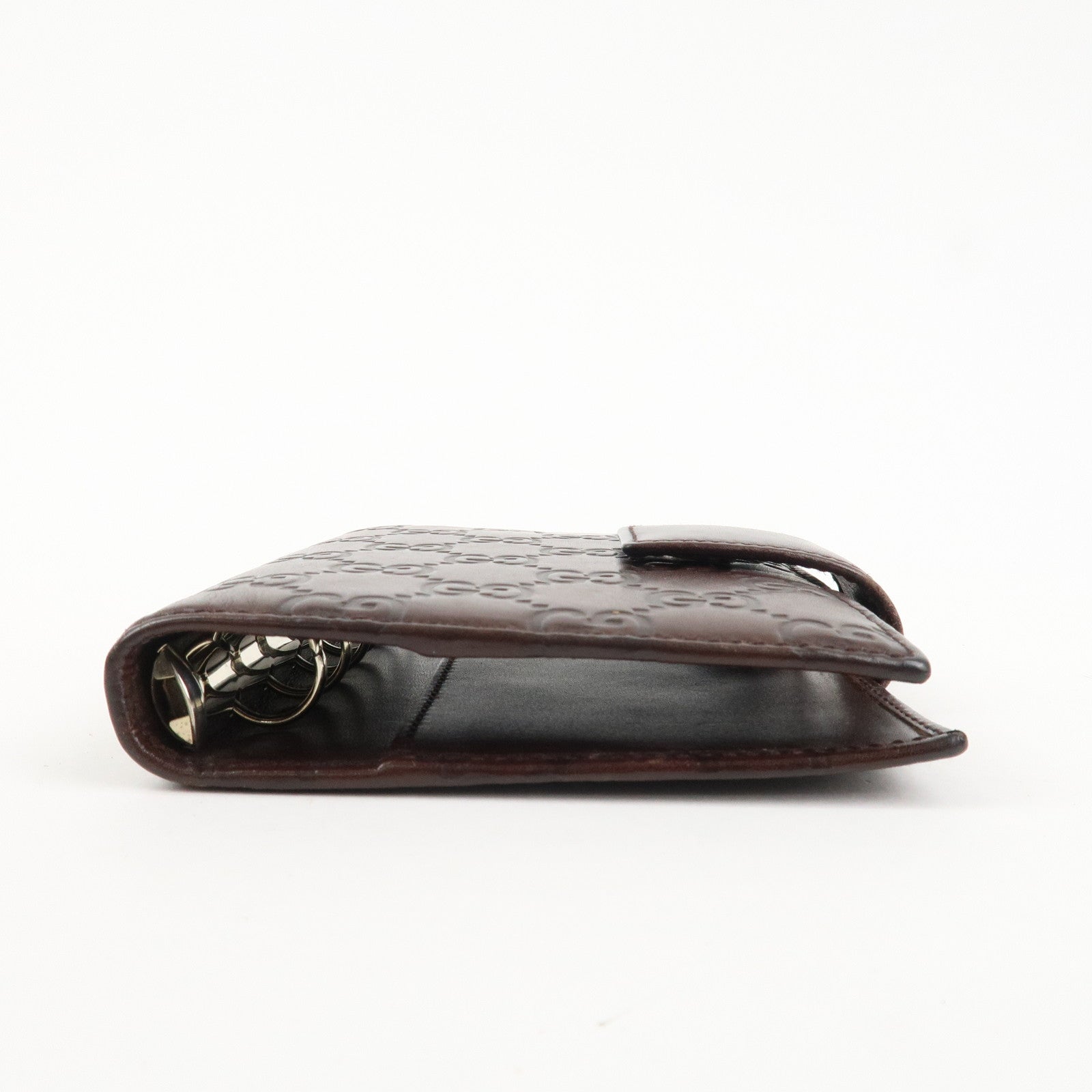 GUCCI Guccissima Leather Planner Cover Dark Brown 115240 Used