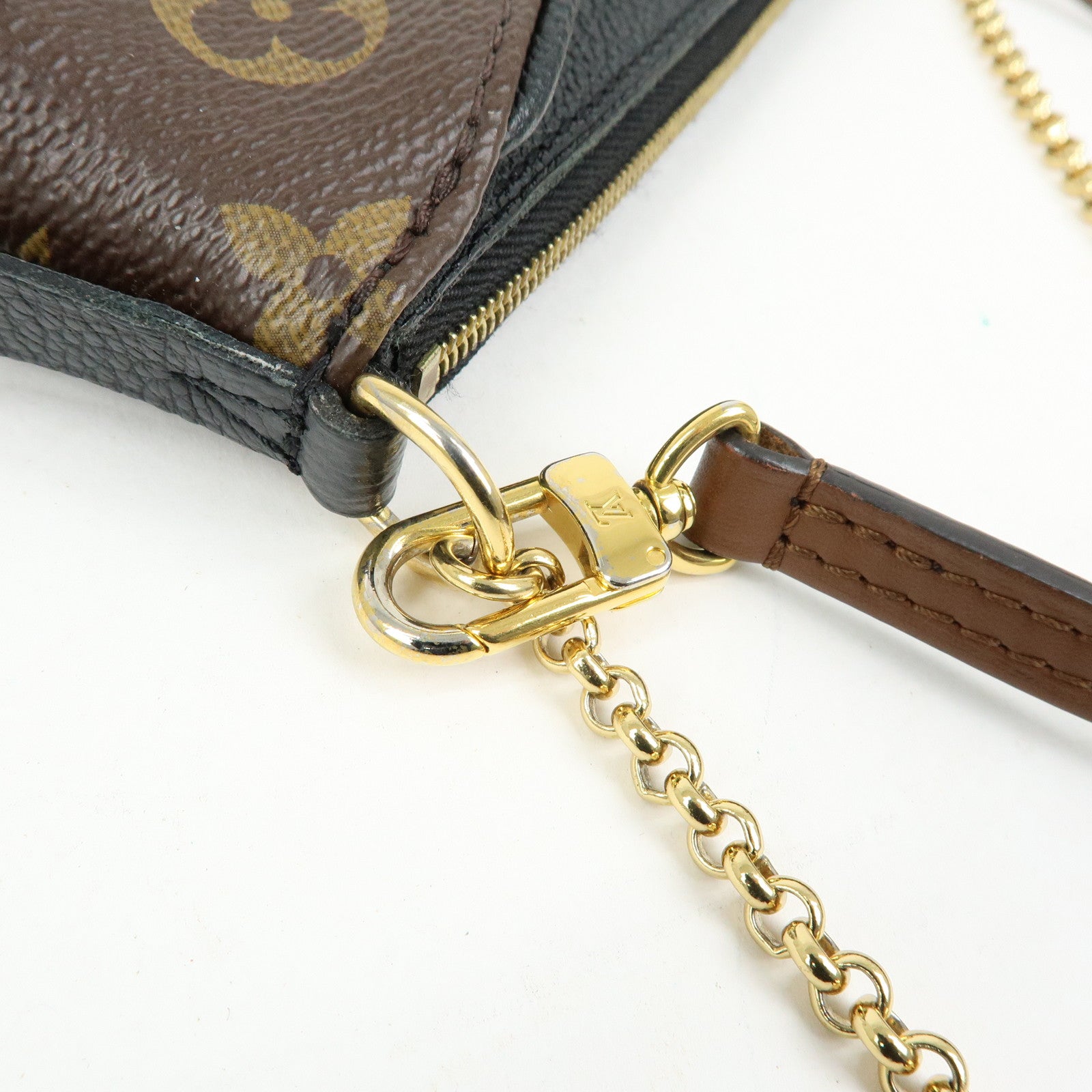 Louis Vuitton Monogram Pallas Clutch 2Way Shoulder Bag Noir M41639