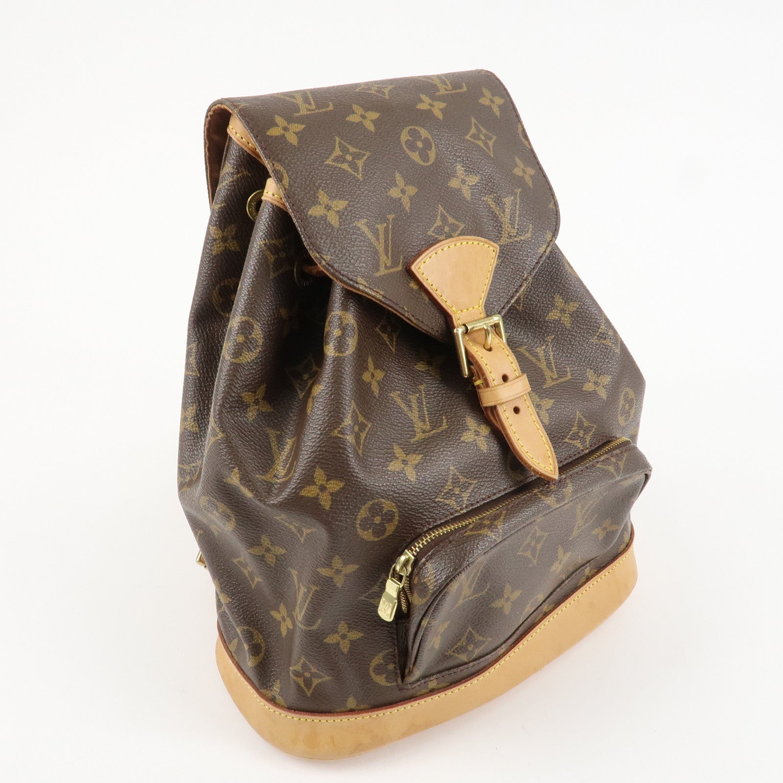 Louis Vuitton Monogram Montsouris MM Back Pack Ruck Sack M51136 Used