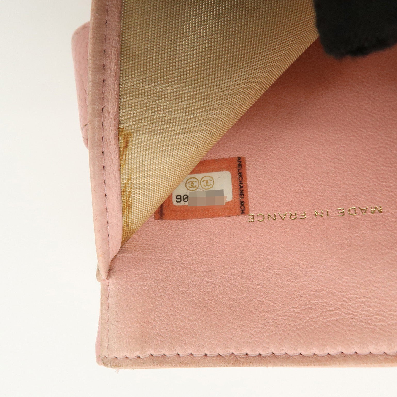 CHANEL COCO Mark Caviarskin Bi-fold Wallet Compact Wallet Pink