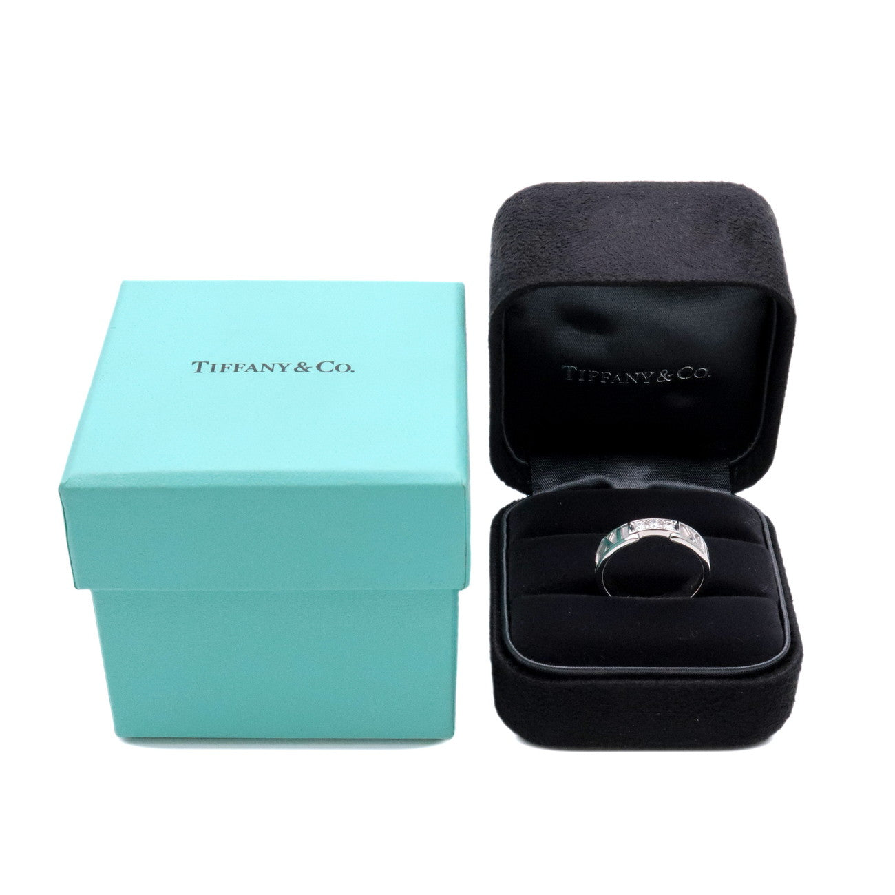 Tiffany & Co Atlas 3P Diamond Ring 750WG White Gold US8.5-9 EU59