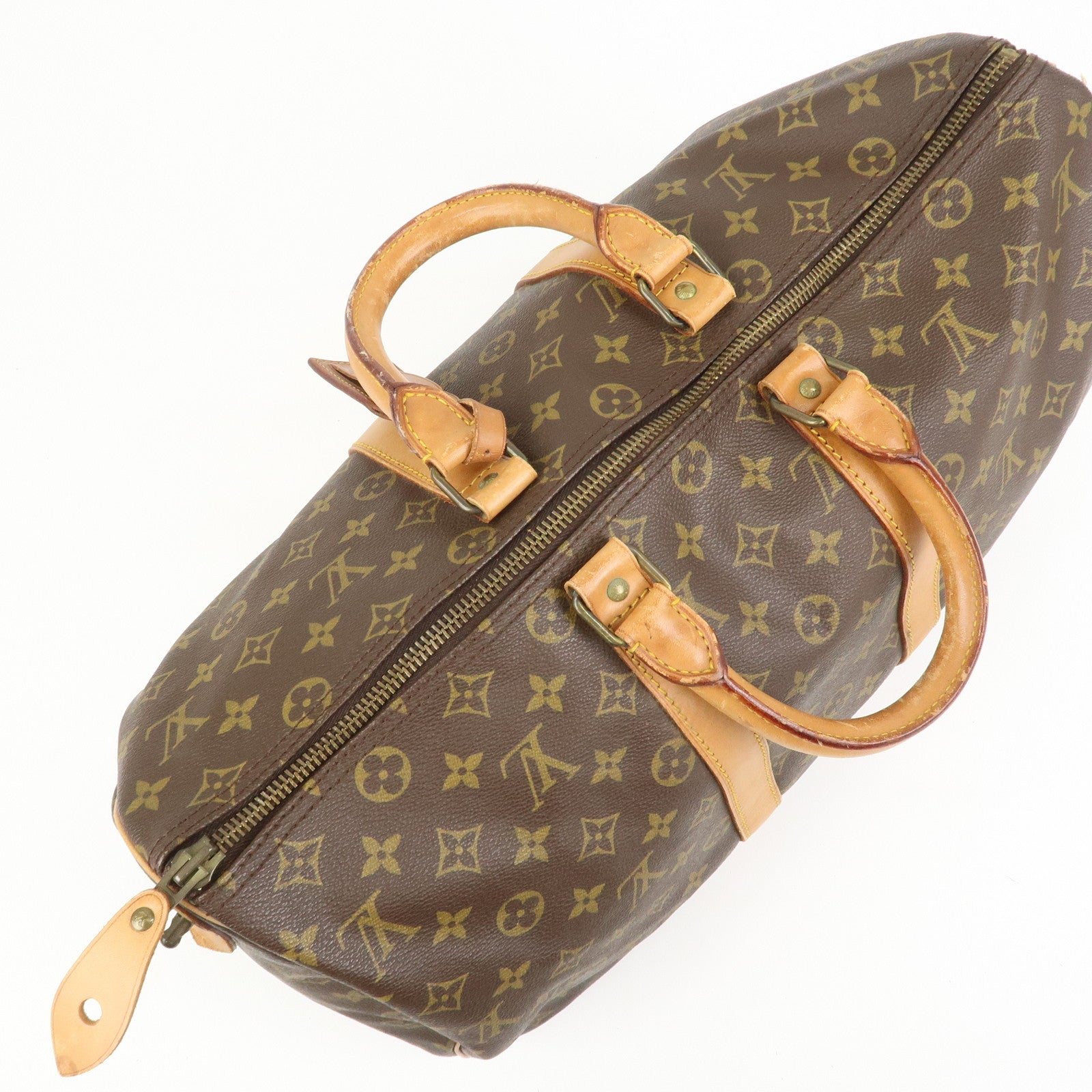 Louis Vuitton Monogram Keep All 45 Boston Bag Brown M41428