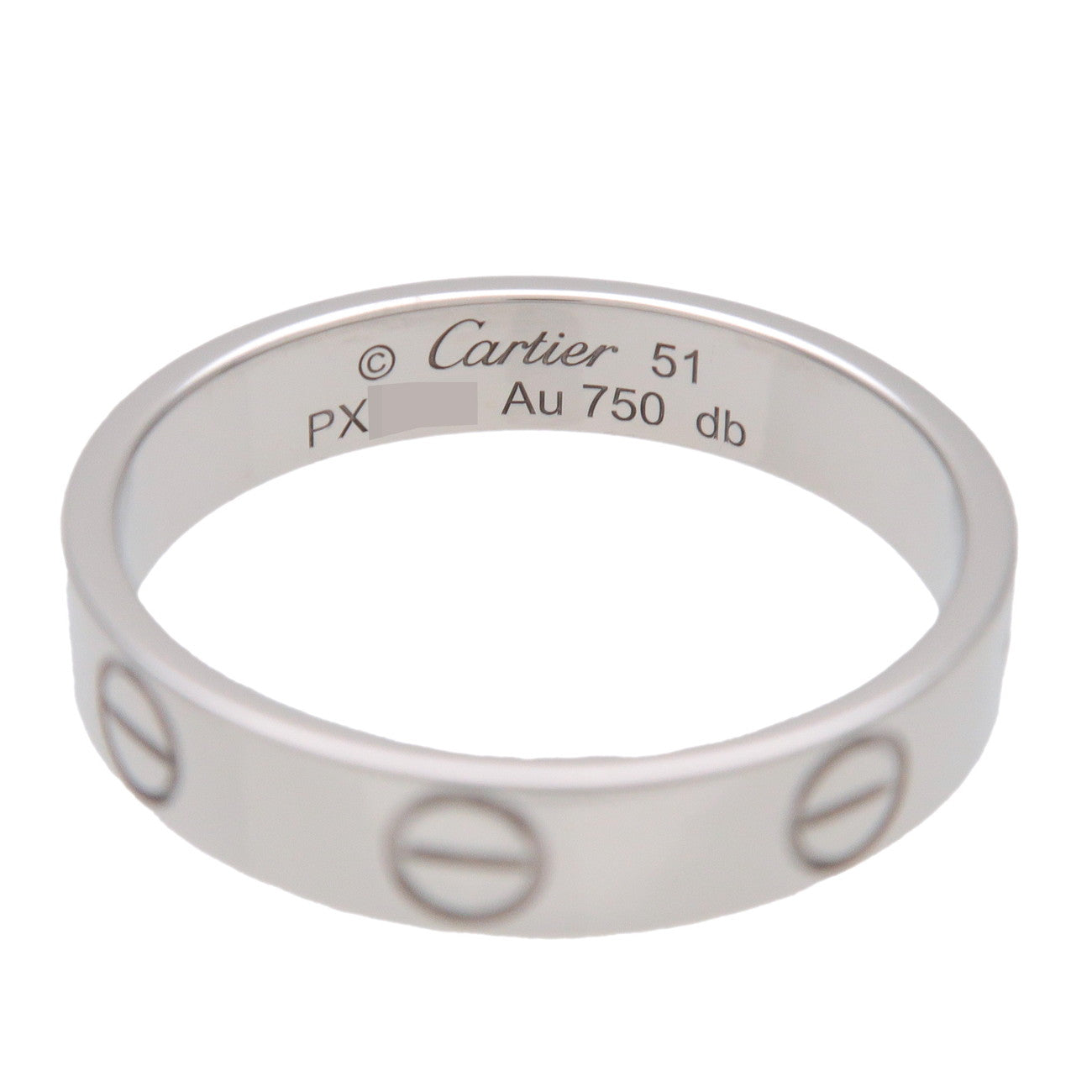 Cartier Mini Love Ring K18 750WG White Gold #51 US5.75 EU51.5
