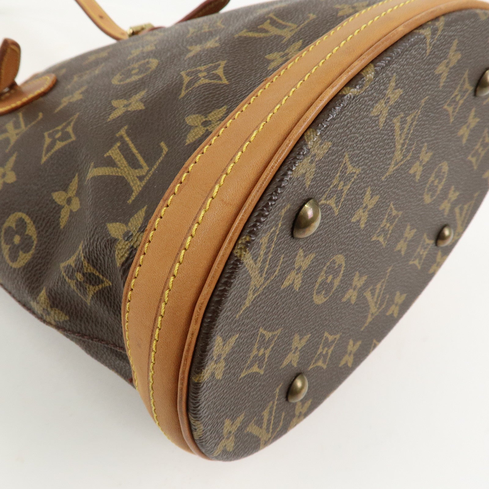 Louis Vuitton Monogram Canvas Bucket PM Hand Bag Brown M42238