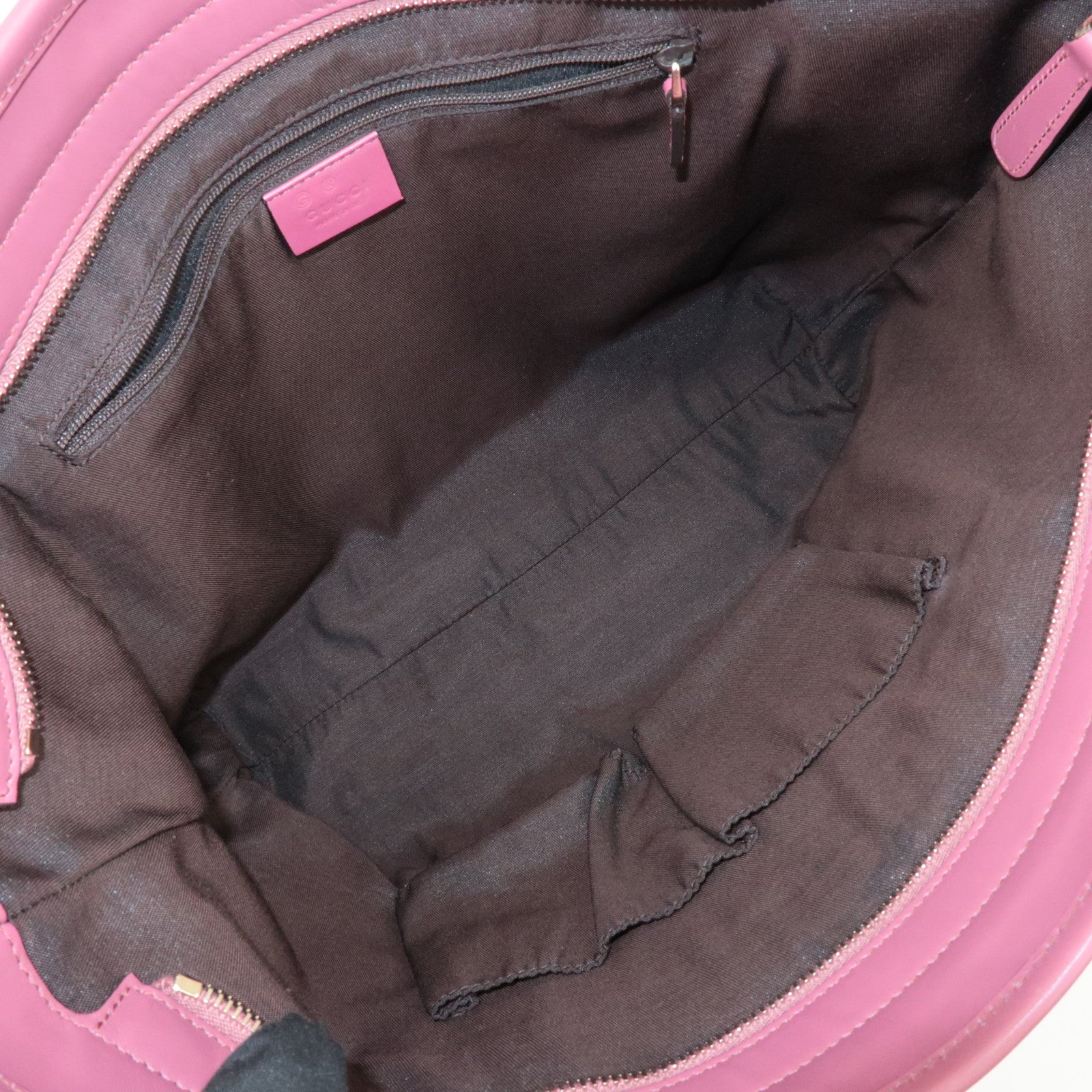 GUCCI GG Canvas Leather 2way Tote Bag Hand Bag Beige Pink 388929 Used