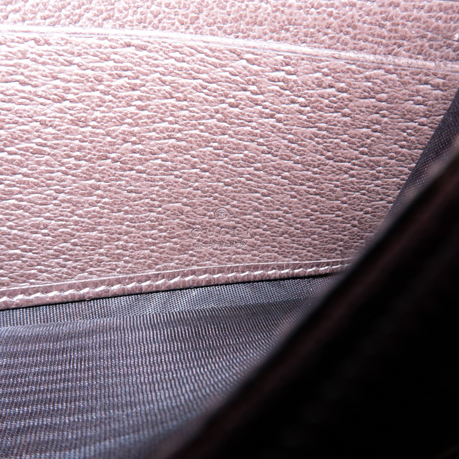 GUCCI Ophidia GG Supreme Leather Chain Wallet Beige Brown 546592 Used