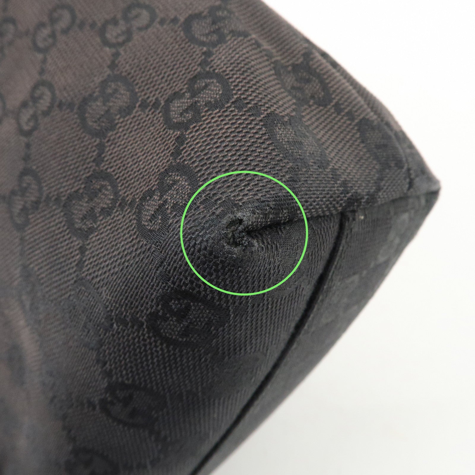 GUCCI GG Canvas Leather Hand Bag Shoulder Bag Dark Brown 002・1075