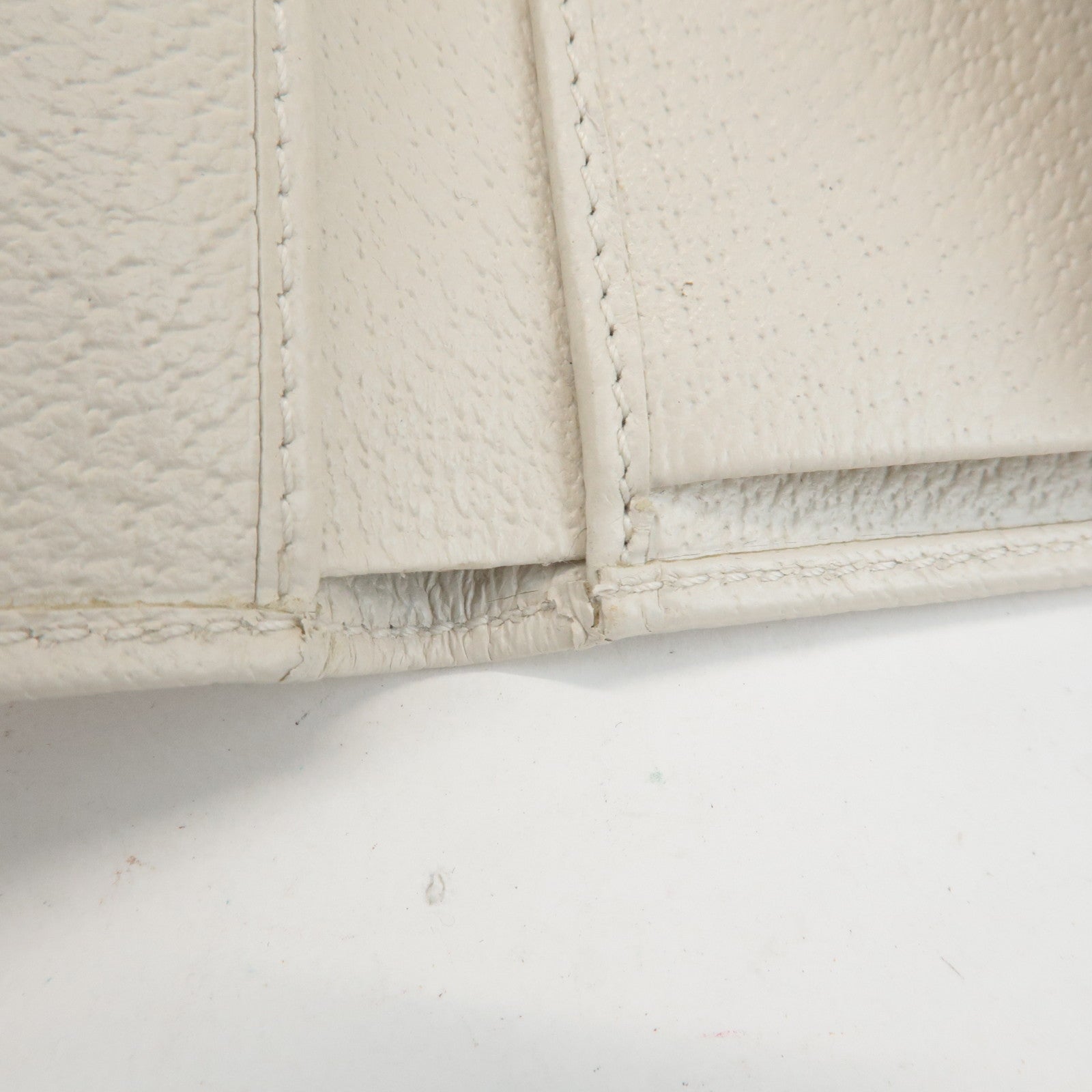 GUCCI Sherry GG Canvas Leather Bi-fold Wallet Beige Ivory 181669 Used