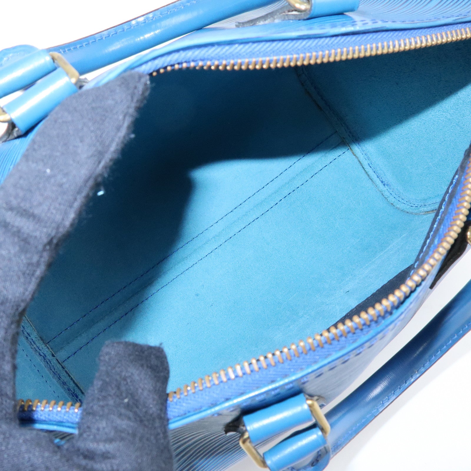 Louis Vuitton Epi Speedy 25 Hand Bag Boston Bag Toledo Blue M43015