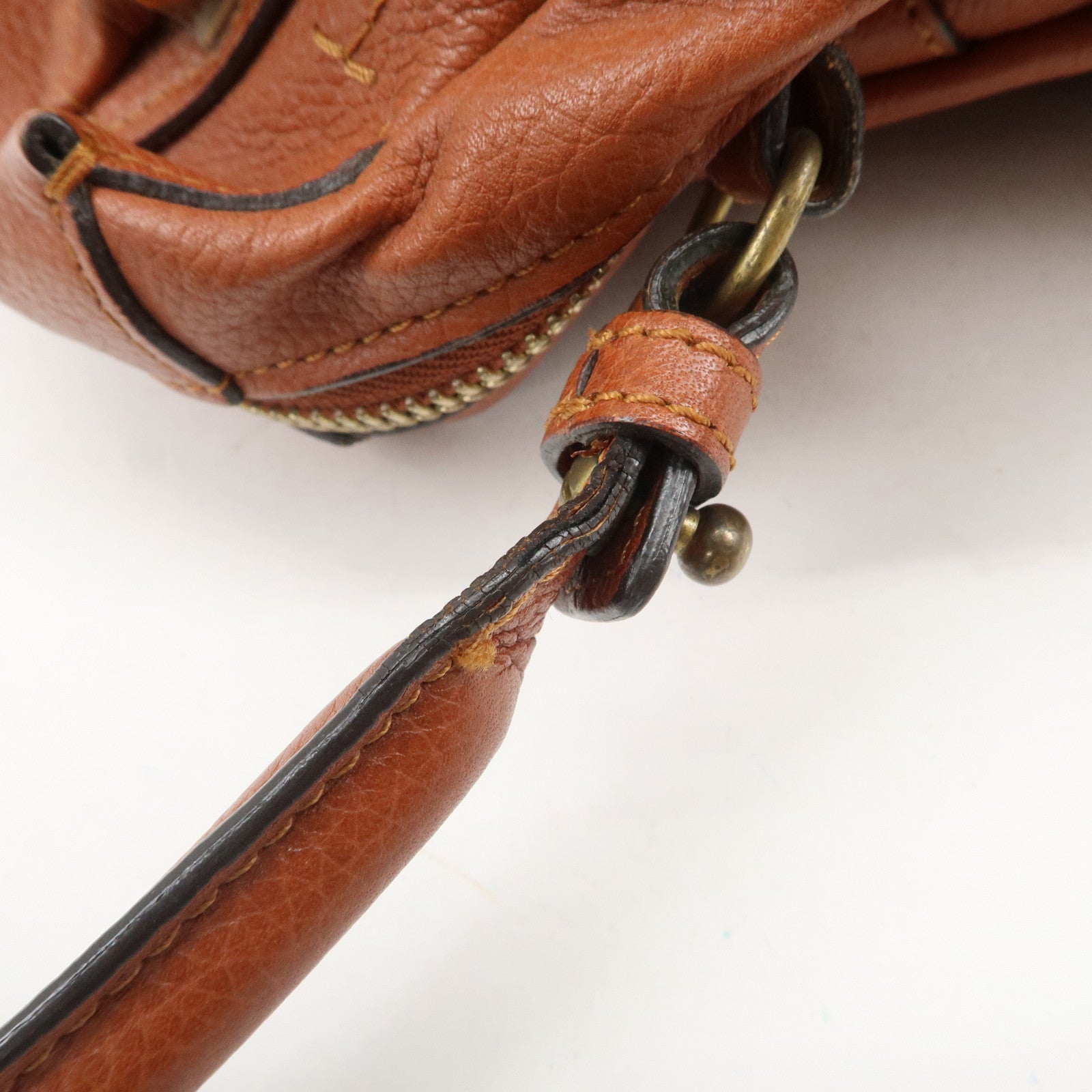 Chloe Paraty Leather 2Way Bag Shoulder Bag Hand Bag Brown