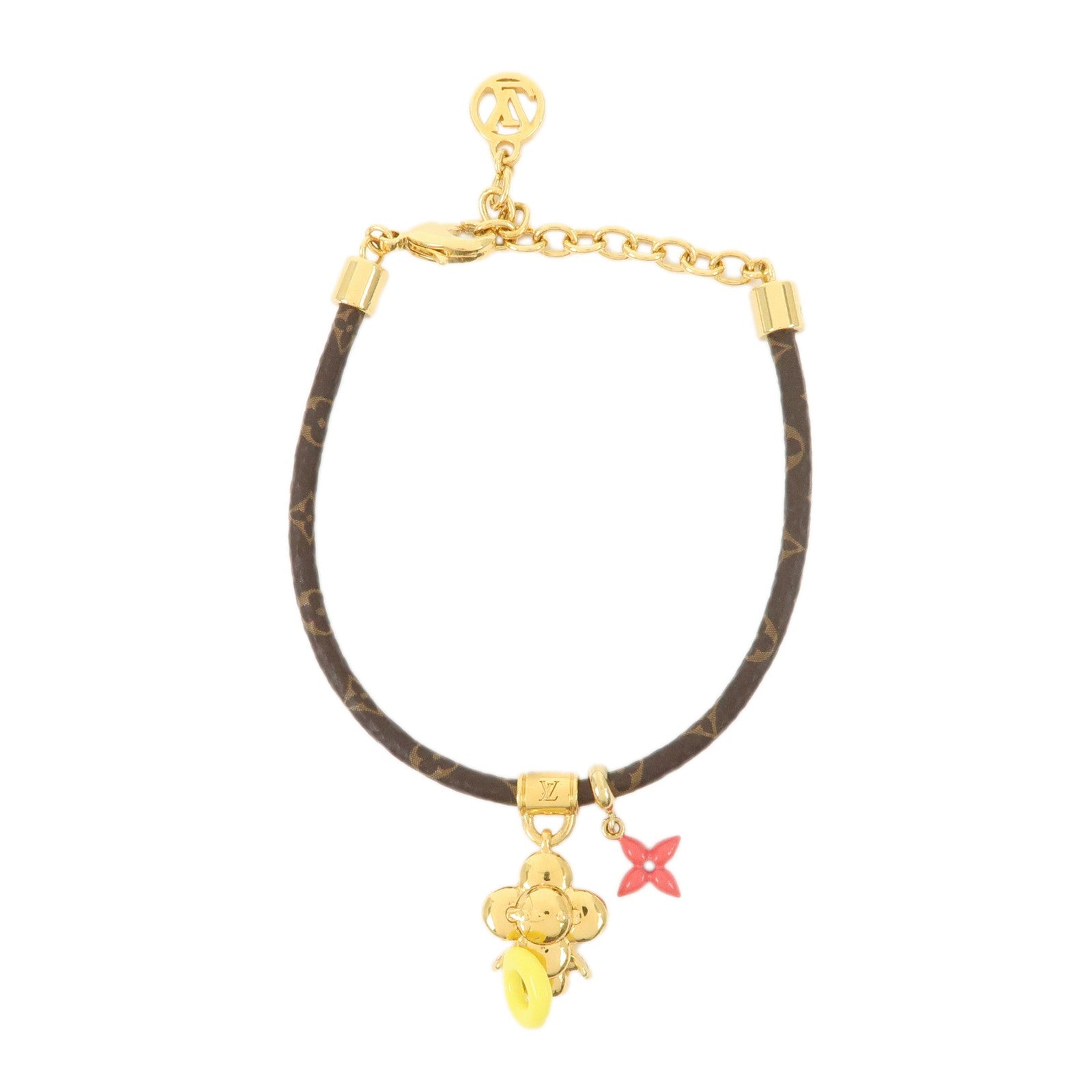 Louis Vuitton Monogram Canvas Metal Vivienne Pool Bracelet M1016Z