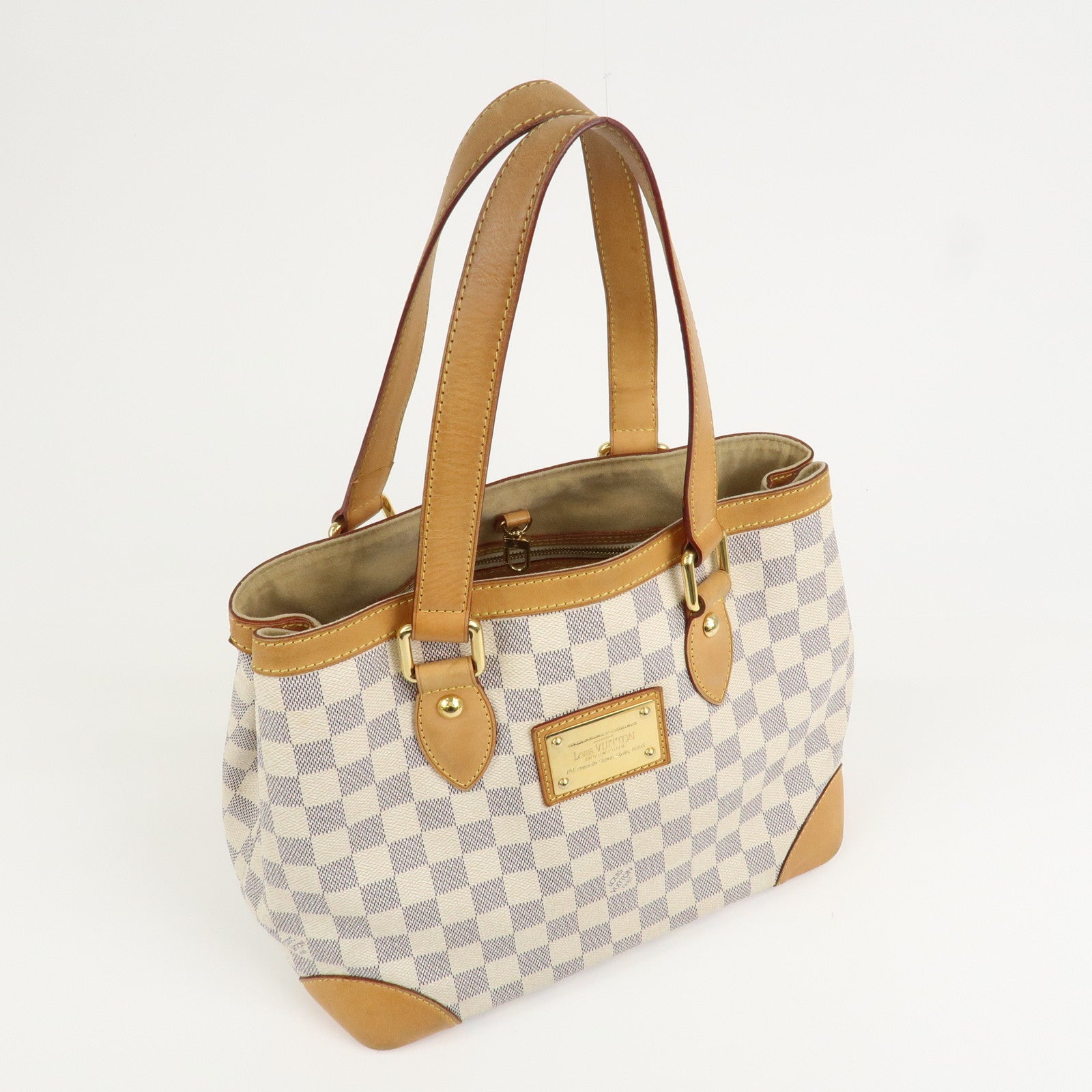 Louis Vuitton Damier Azur Hampstead PM Hand Bag Ivory N51207
