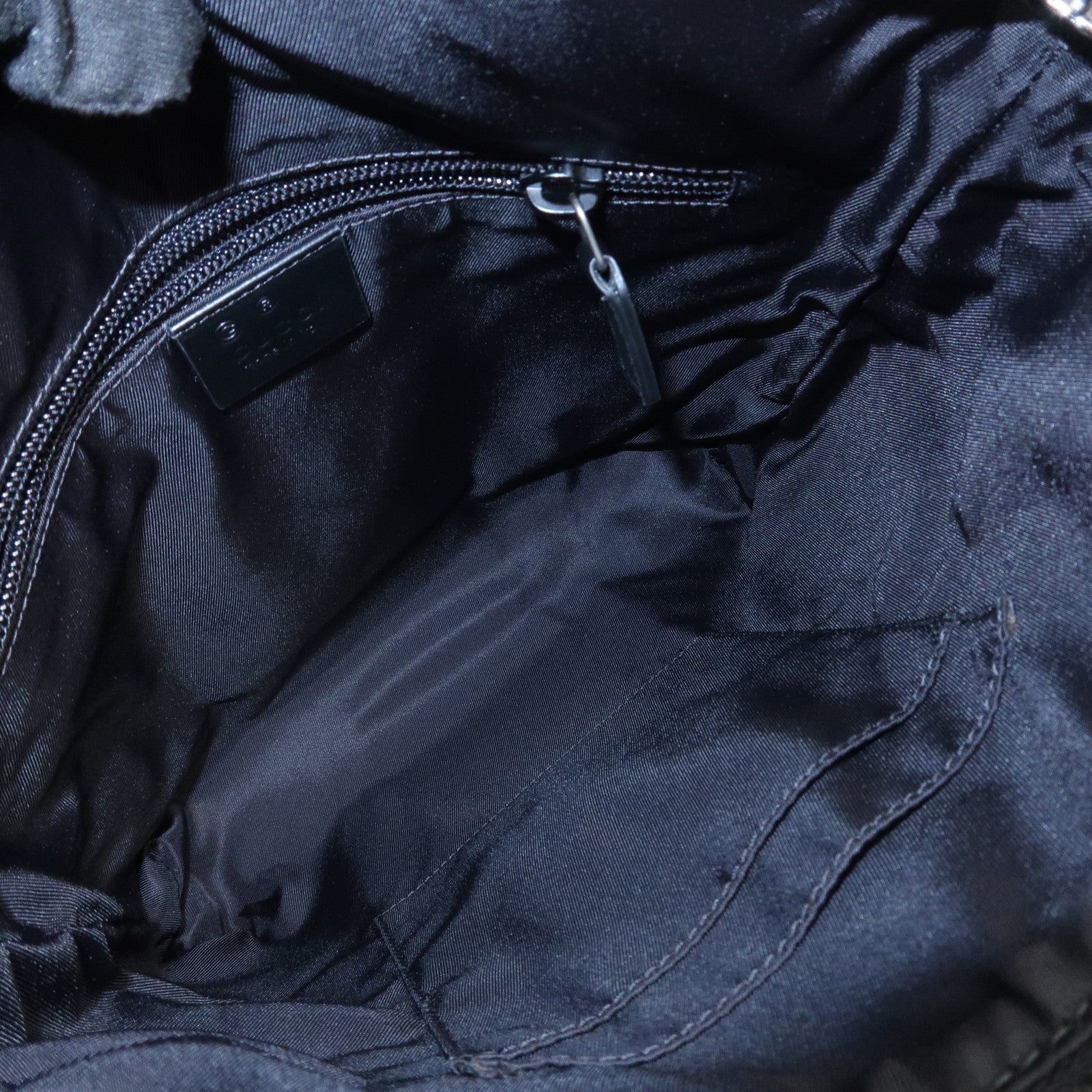 GUCCI Sherry Canvas Leather Shoulder Bag Crossbody Bag Black 631195