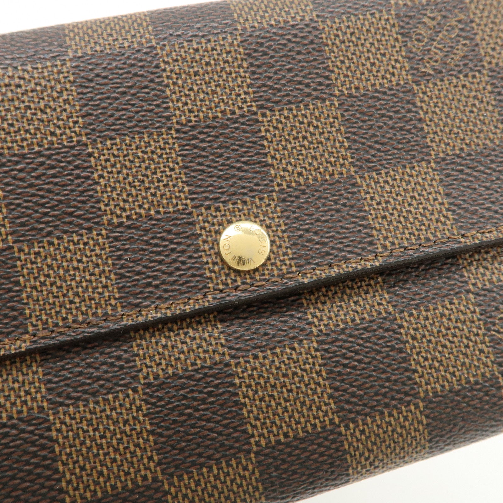Louis Vuitton Damier Canvas Portefeuille Sarah Wallet Brown N61734