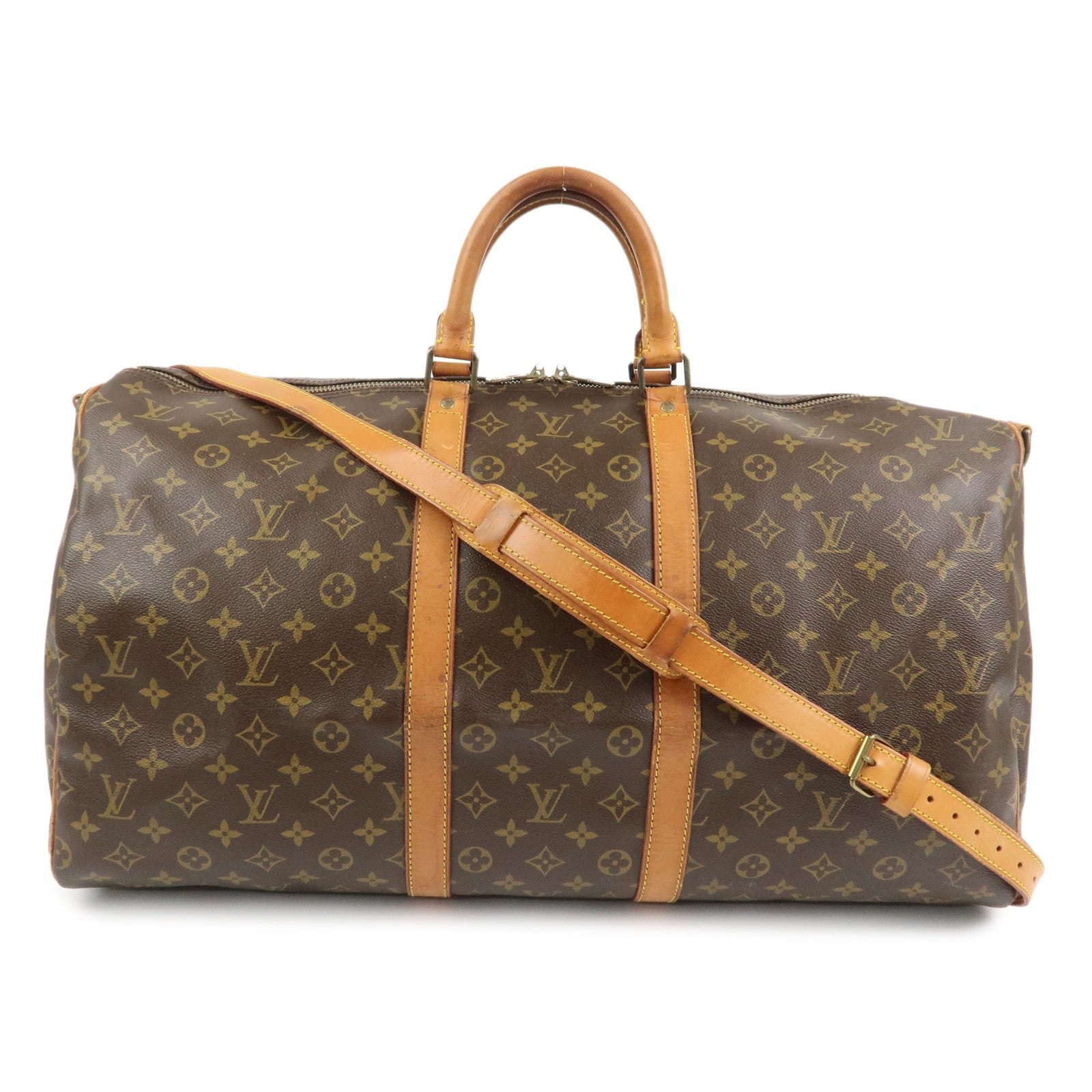Louis Vuitton Monogram Keep All Bandouliere 55 Boston Bag M41414