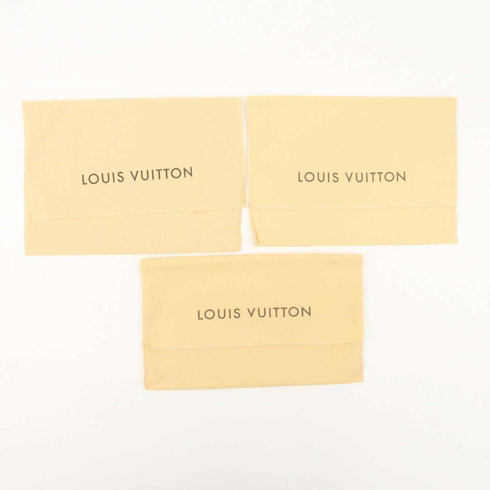 Louis Vuitton Set Of 13 Dust Bag Storage Bag Flap Style Beige Used