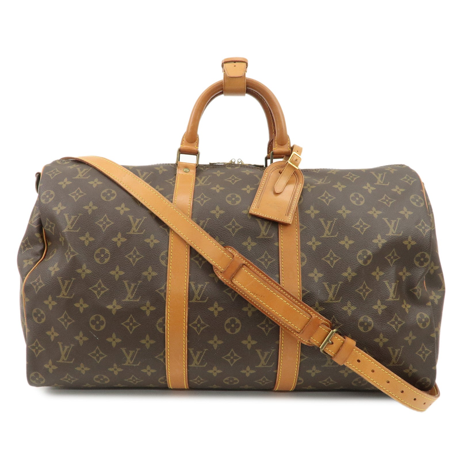 Louis Vuitton Monogram Keep All 50 Bandouliere Boston Bag M41416