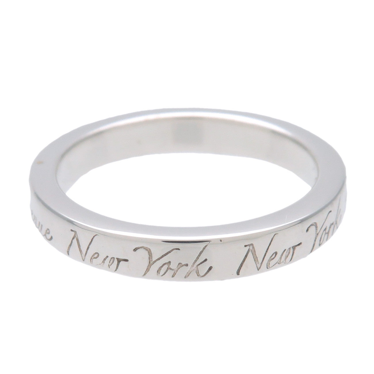 Tiffany & Co Notes Narrow New York Ring SV925 Silver US4 EU47 HK8