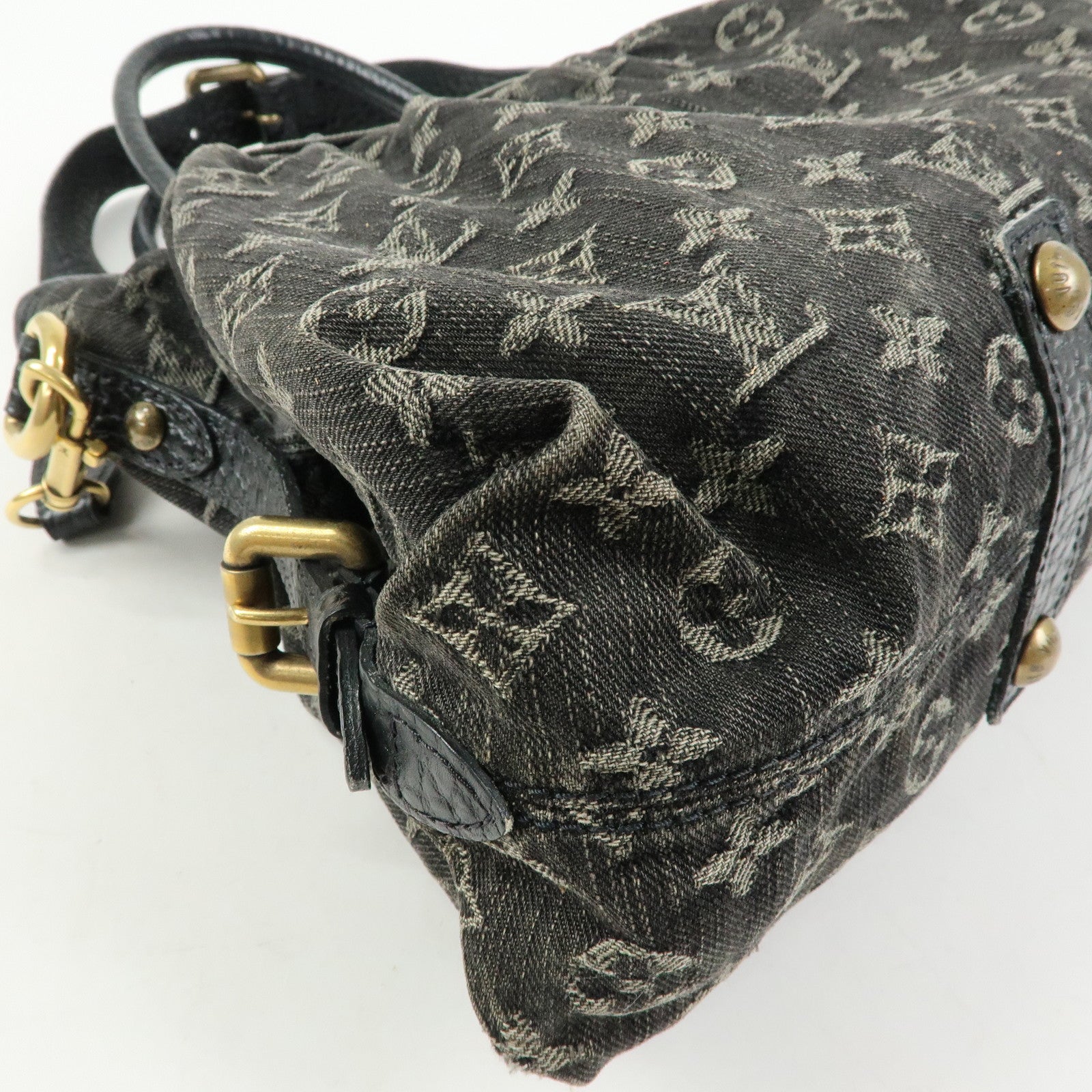 Louis Vuitton Monogram Denim Neo Cabby MM 2Way Bag Noir M95351