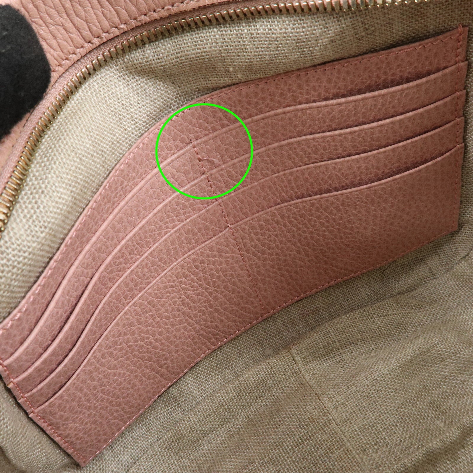 GUCCI GG Canvas Leather Shoulder Crossbody Bag Beige Pink 449413