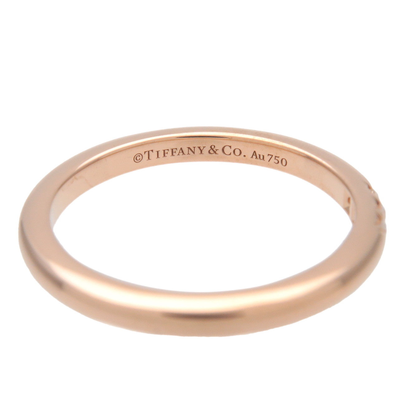 Tiffany & CoClassic Band 3P Diamond Ring 18K 750PG Rose Gold US4.5