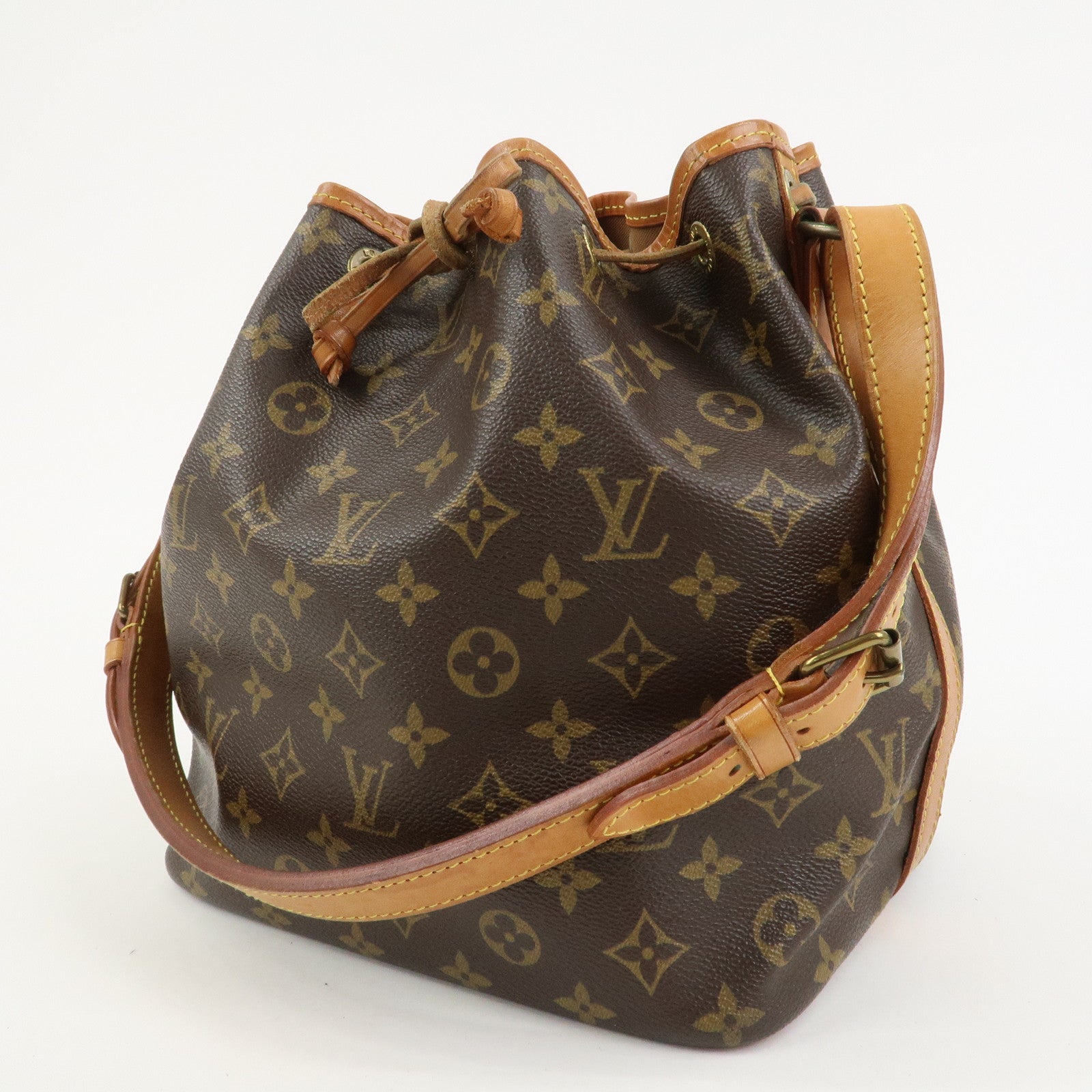 Louis Vuitton Monogram Petit Noe Shoulder Bag Brown M42226