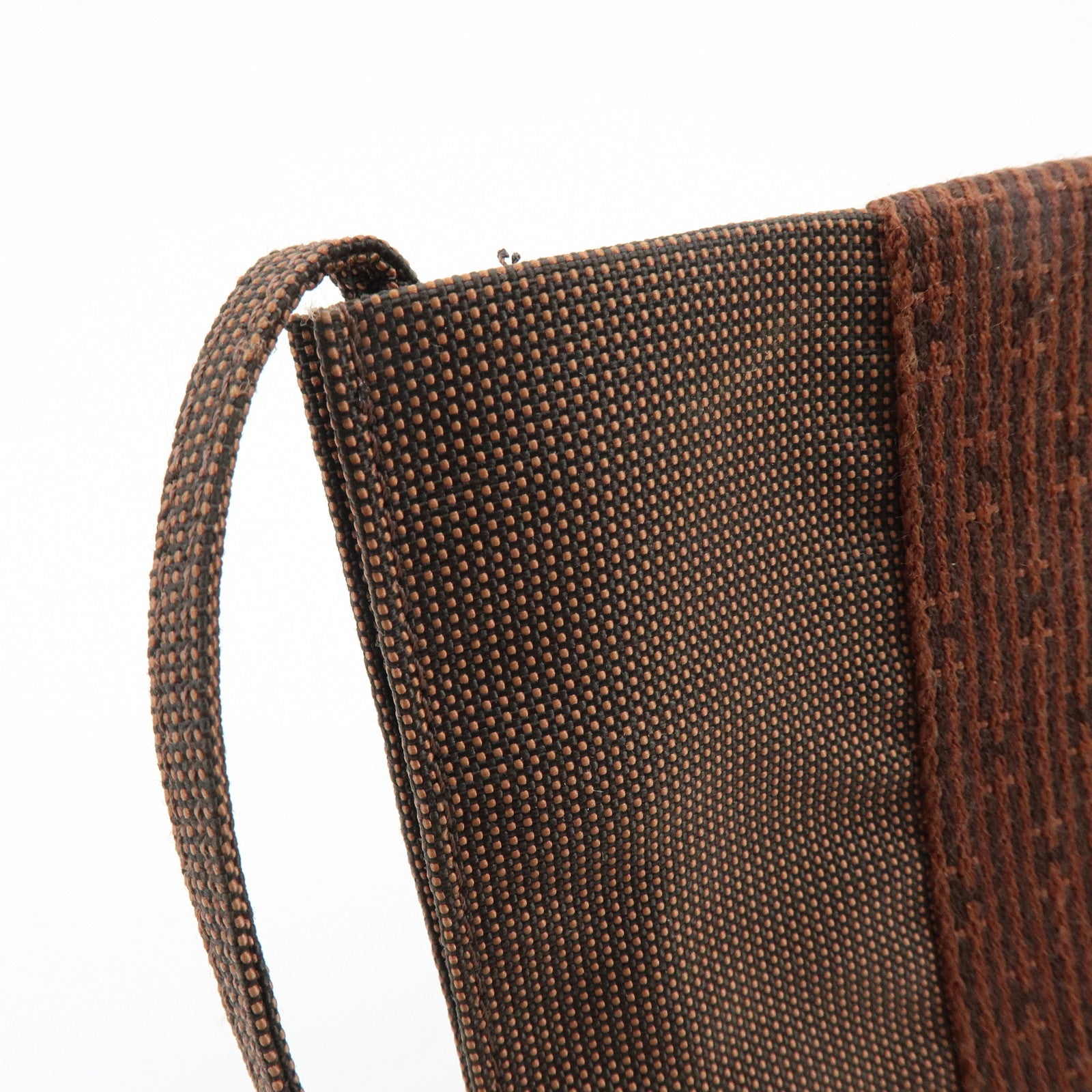 HERMES Herline Canvas Shoulder Bag Crossbody Bag Brown