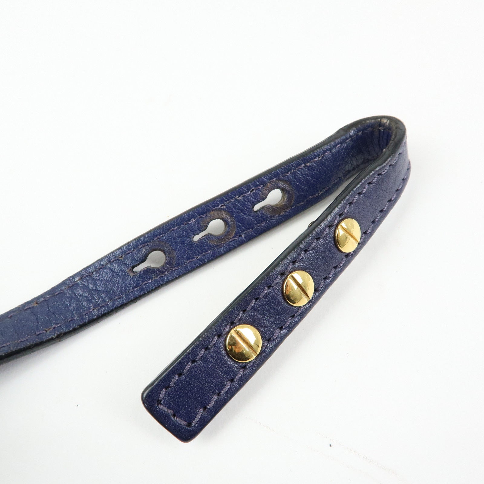 Chloe Goldie Leather Suede 2Way Hand Bag Shoulder Bag Navy