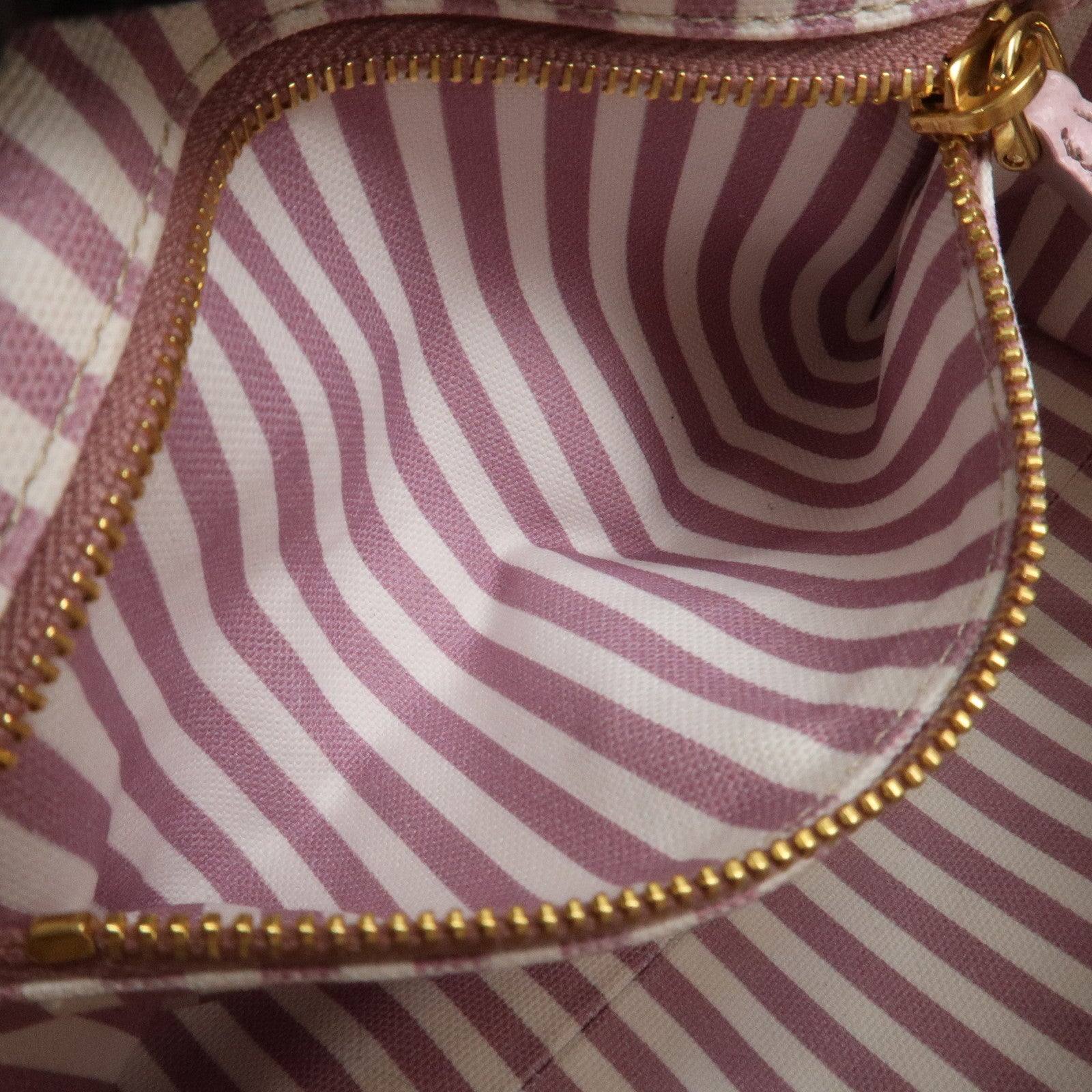 PRADA Logo Canapa Canvas Cosmetic Pouch Makeup Bag Pink 1NA693