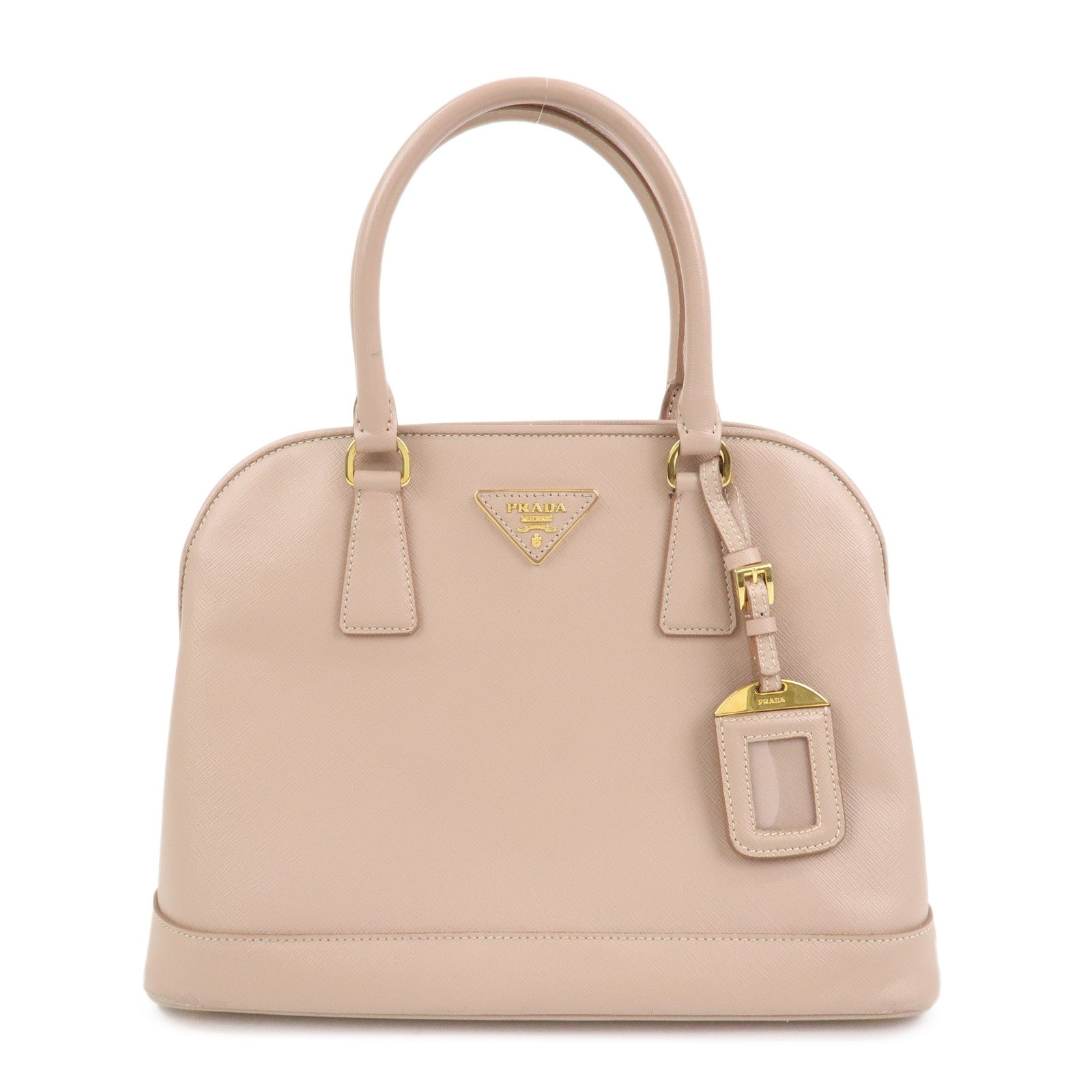 PRADA Triangle Logo Saffiano Leather 2Way Bag Hand Bag Pink BN2567