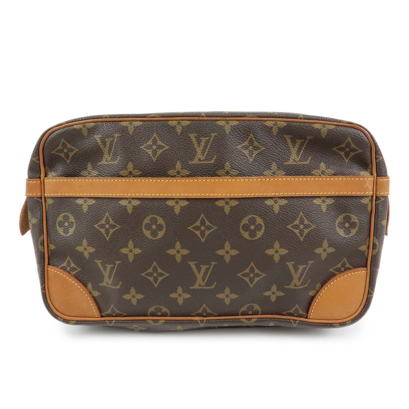 Louis Vuitton Monogram Compiegne 28 Pouch Clutch Bag Brown M51845