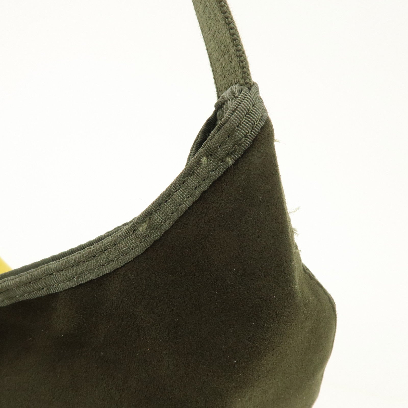 HUNTING WORLD Suede Canvas Shoulder Bag Crossbody Bag Khaki Yellow