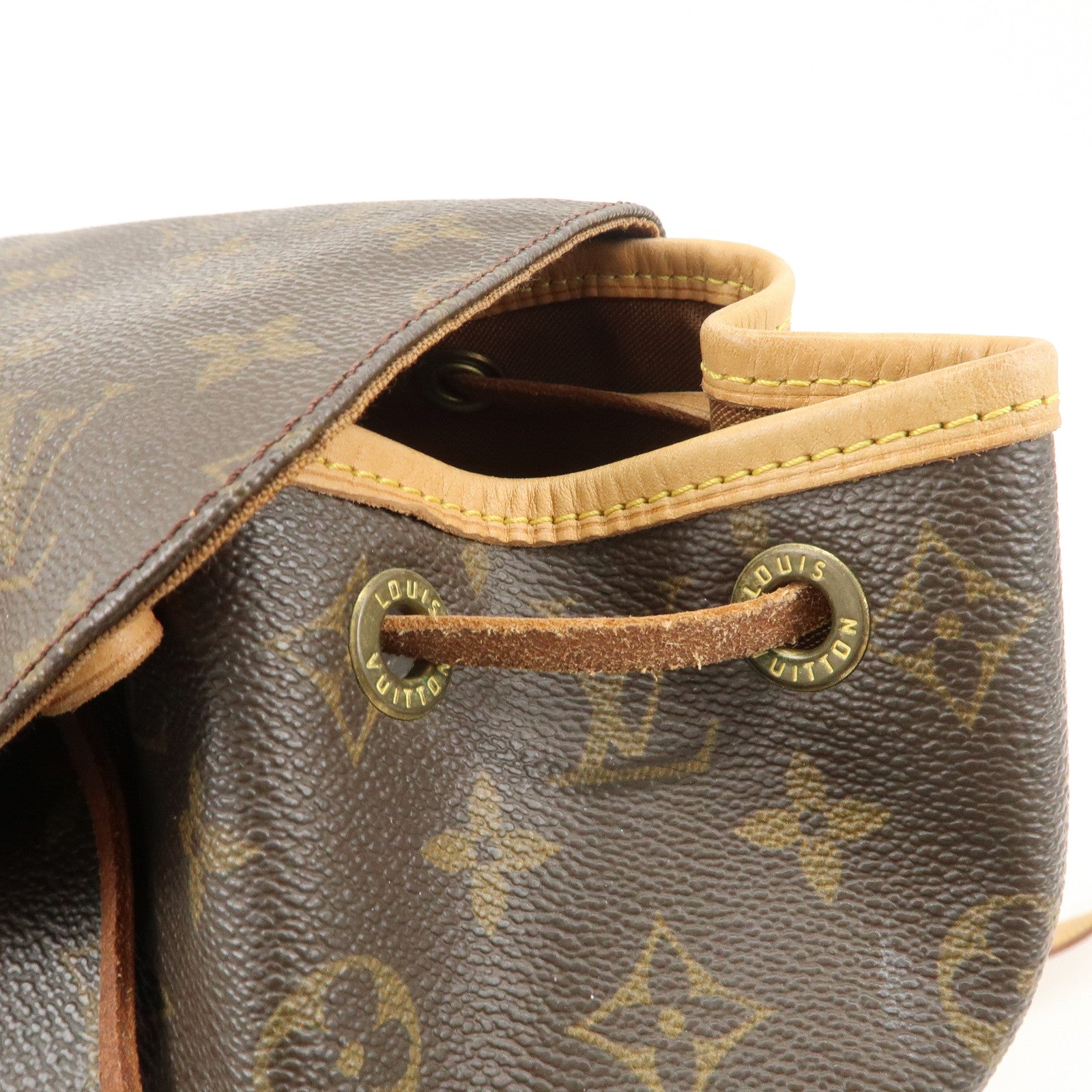 Louis Vuitton Monogram Montsouris MM Back Pack Brown M51136 Used