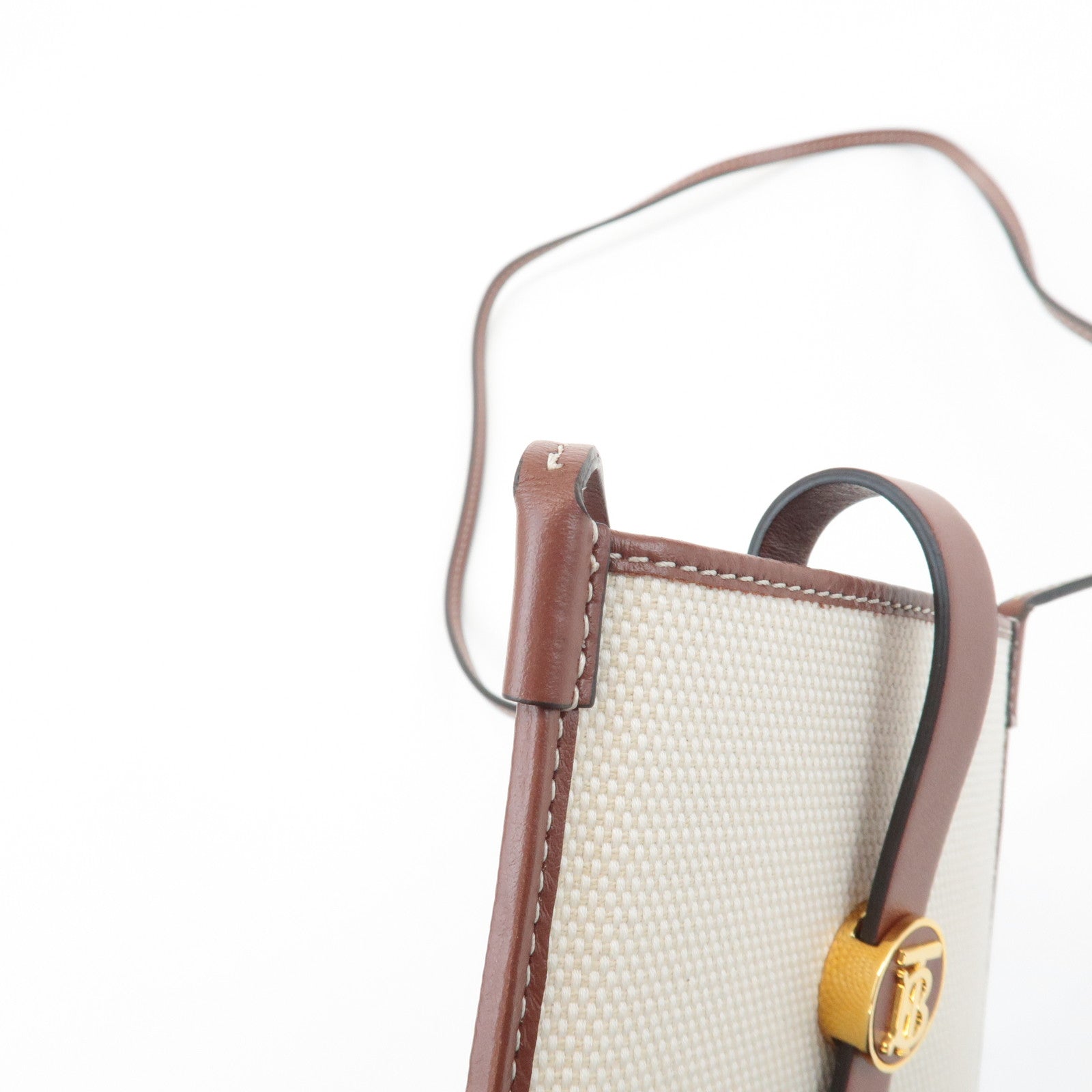 BURBERRY ANNE Phone CB Canvas Leather Smart Phone Shoulder Bag
