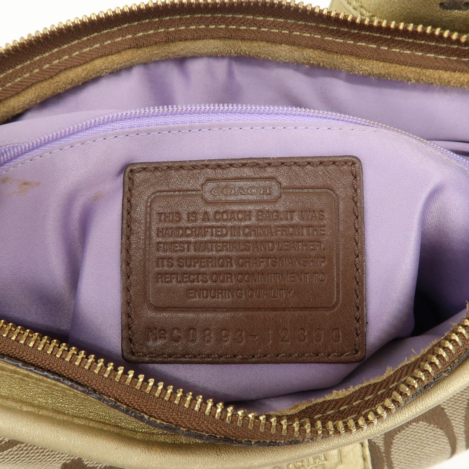 COACH Signature Canvas Leather Set of 2 Shoulder Bag Crossbody Bag