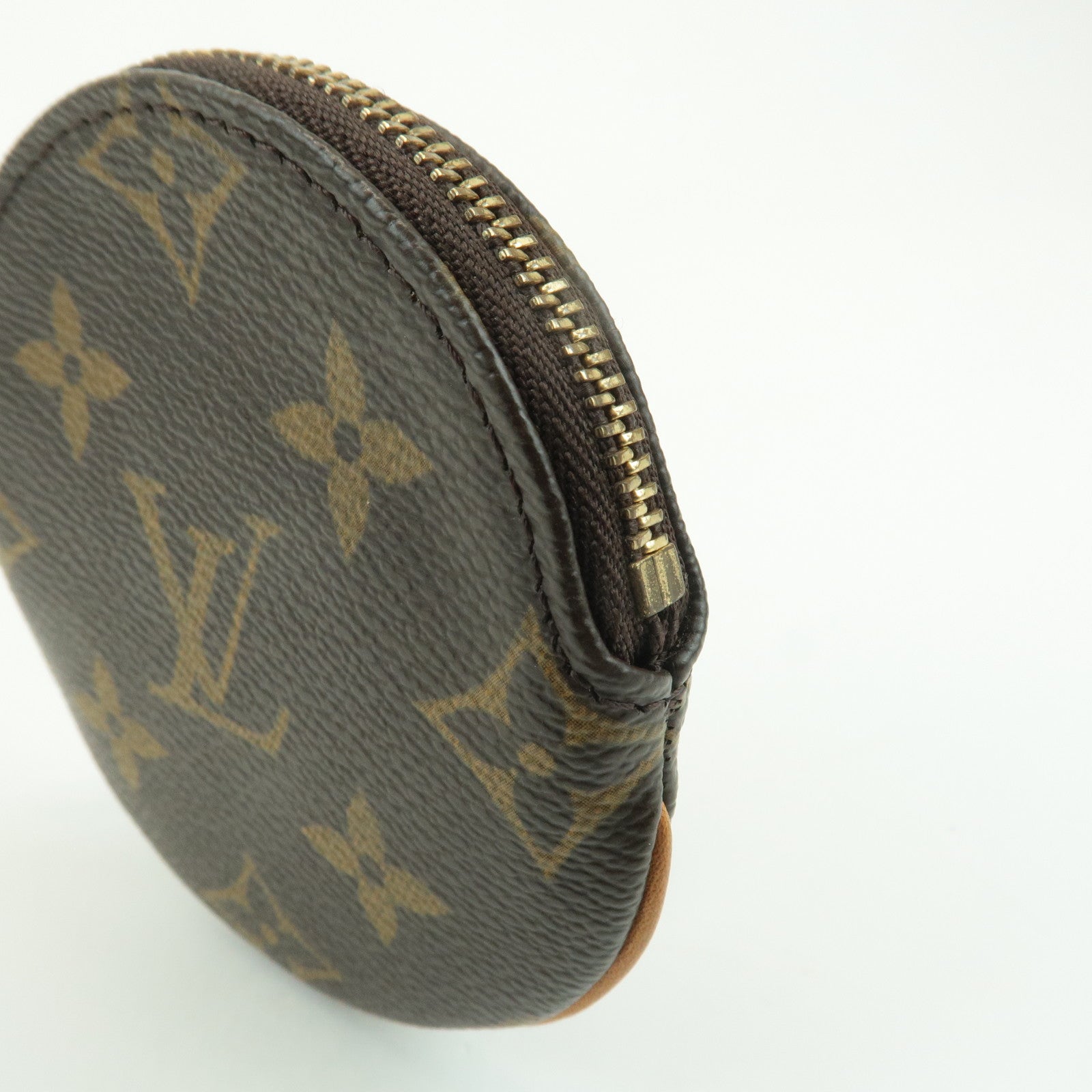 Louis Vuitton Monogram Porte Monnaie Rond Coin Case M61926 Used