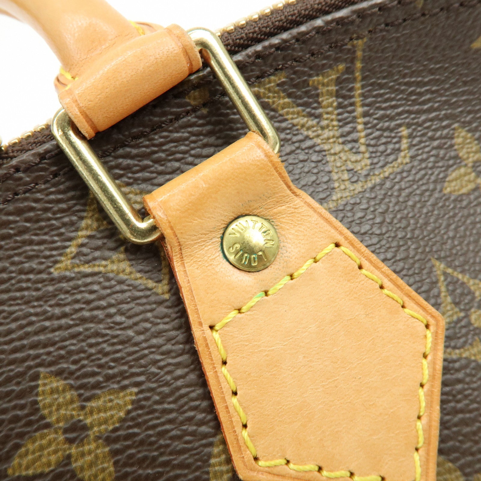Louis Vuitton Monogram Alma Canvas Leather Hand Bag Brown M51130