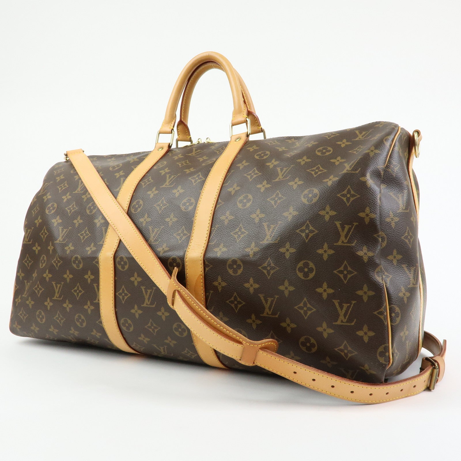 Louis Vuitton Monogram Keep All Bandouliere 55 Boston Bag M41414