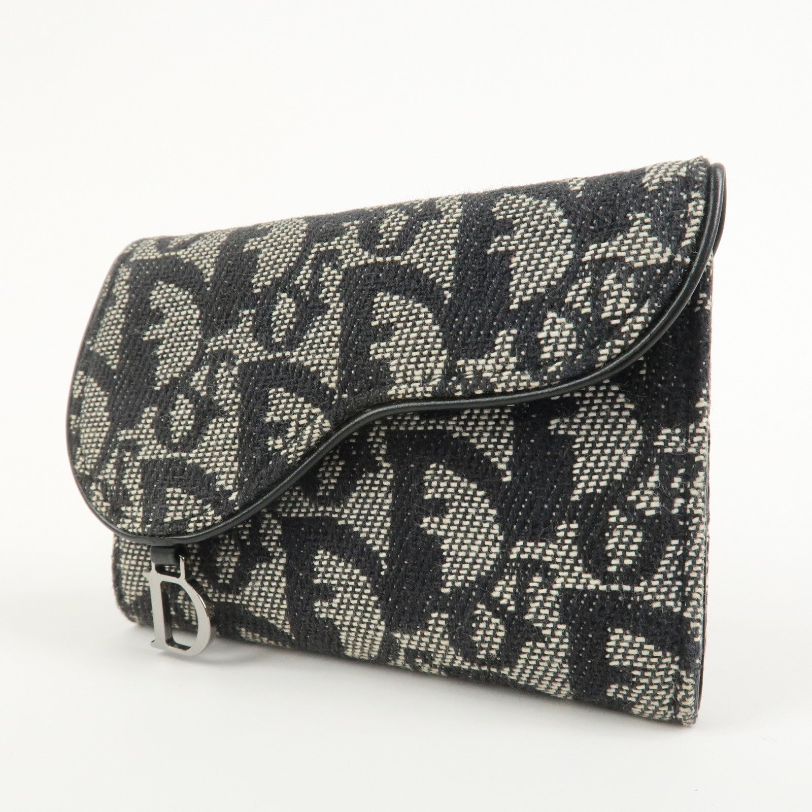 Christian Dior Trotter Jacguard Canvas Saddle 6 Rings Key Case