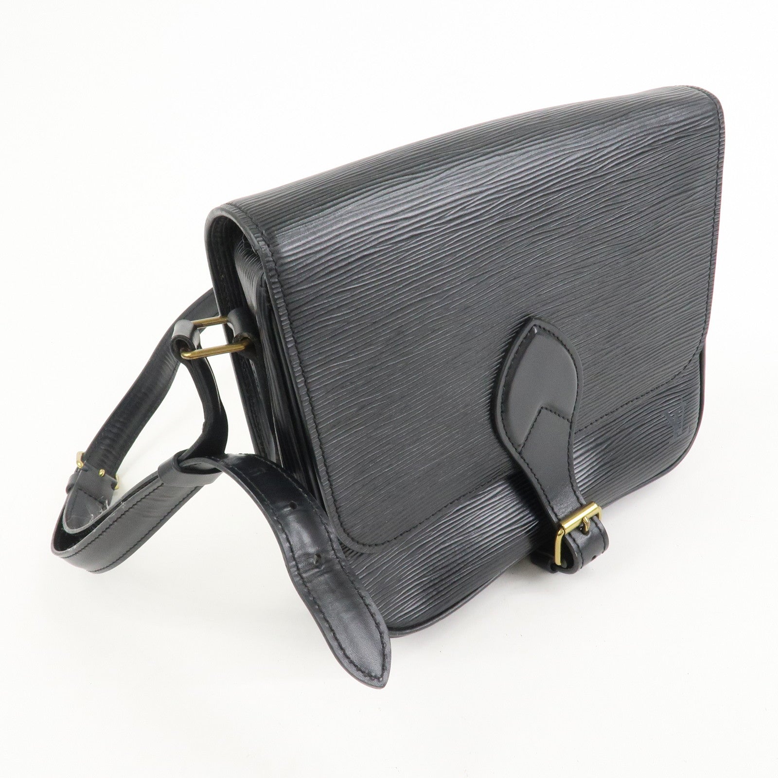 Louis Vuitton Epi Cartouchiere Shoulder Bag Noir Black M52242