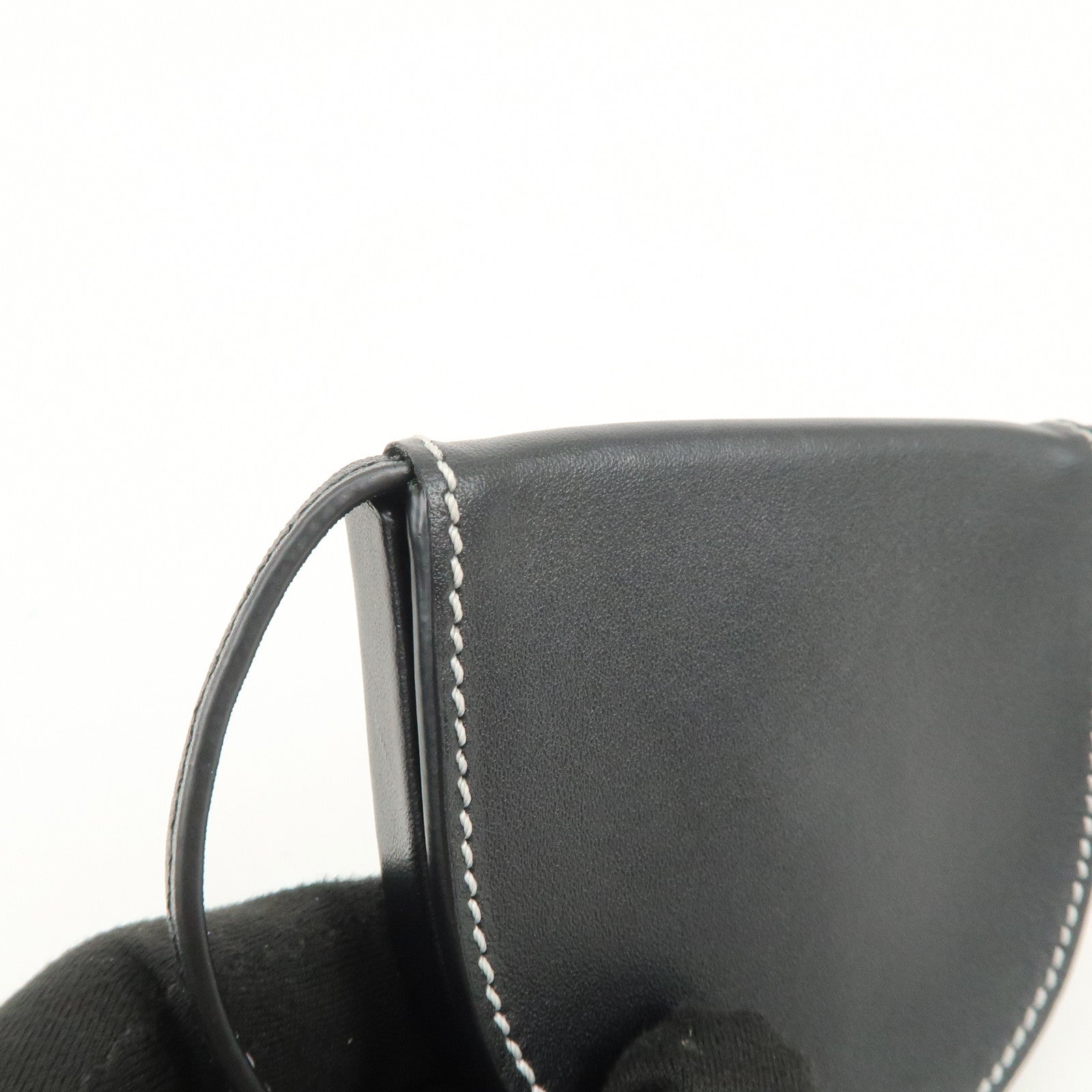 LOEWE Anagram Logo Leather Coin Case Coin Purse Black