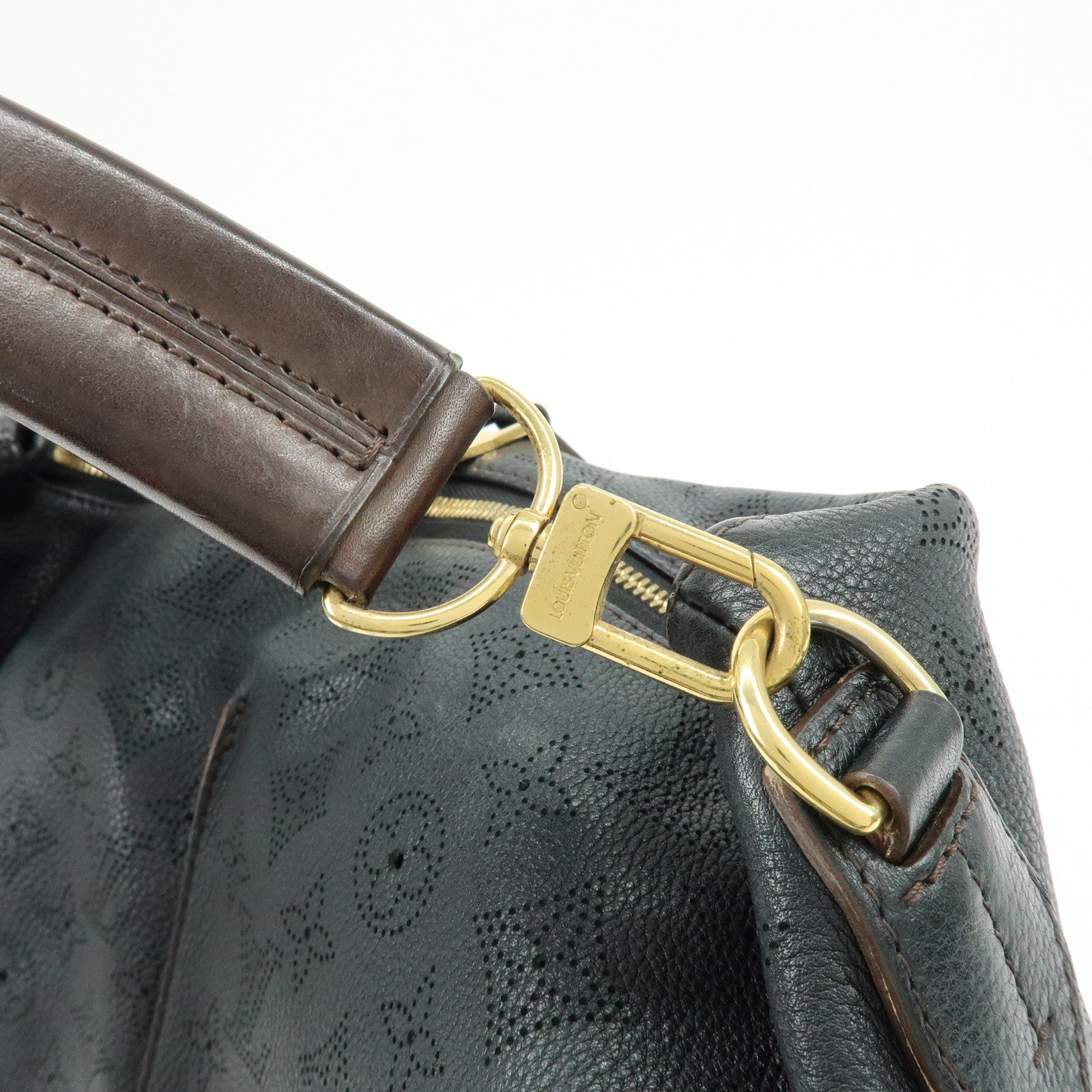 Louis Vuitton Monogram Mahina Selene MM 2Way Hand Bag Noir M93987