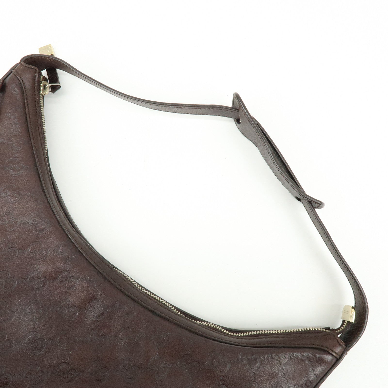 GUCCI Princy Guccissima Leather Shoulder Bag Dark Brown 162882