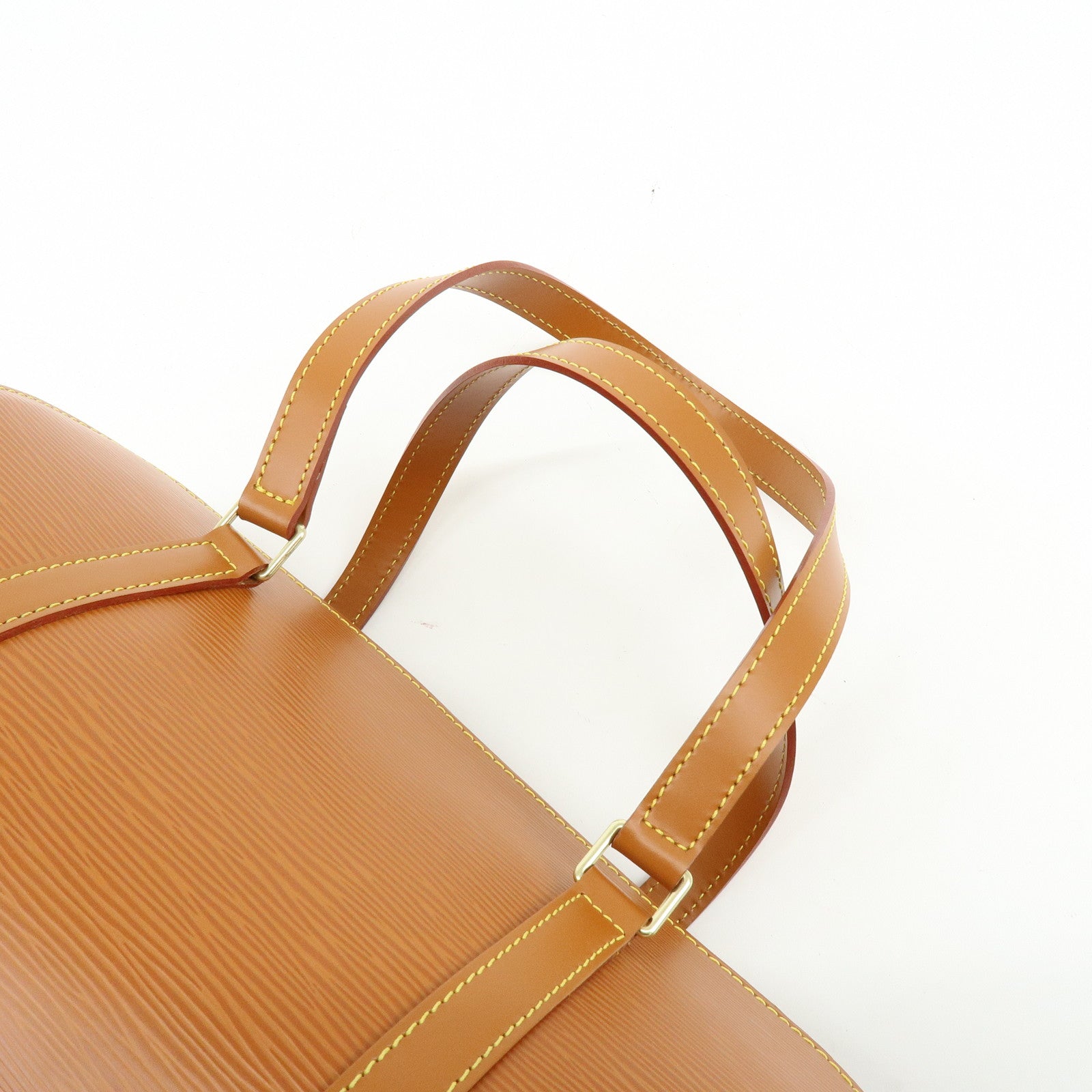 Louis Vuitton Epi Soufflot Hand Bag Shoulder Bag Zipang Gold M52228